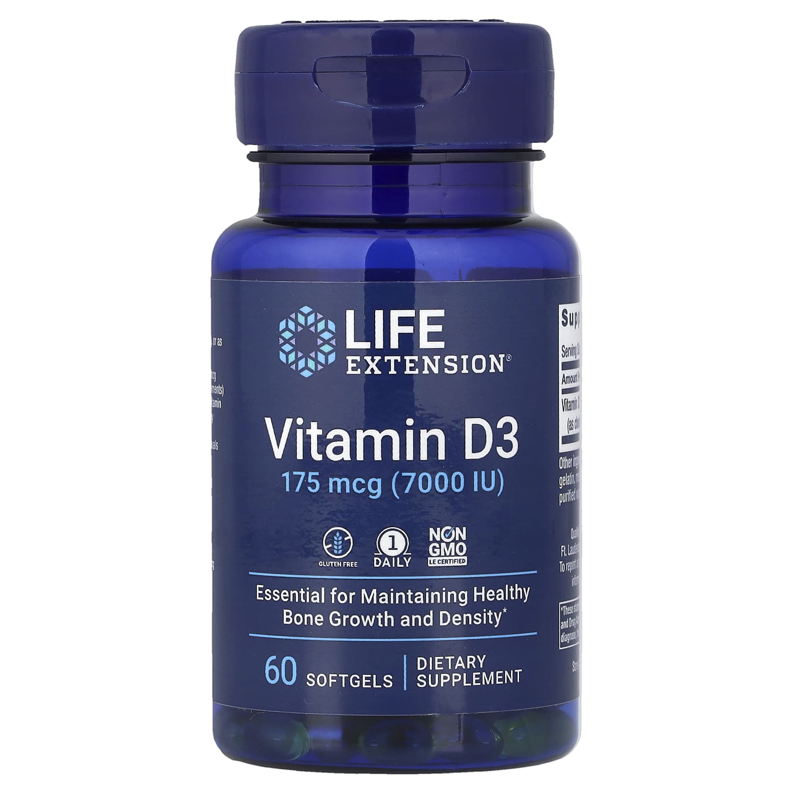 Life Extension Vitamin D3 – 175 µg – 60 capsules molles — Tunisie