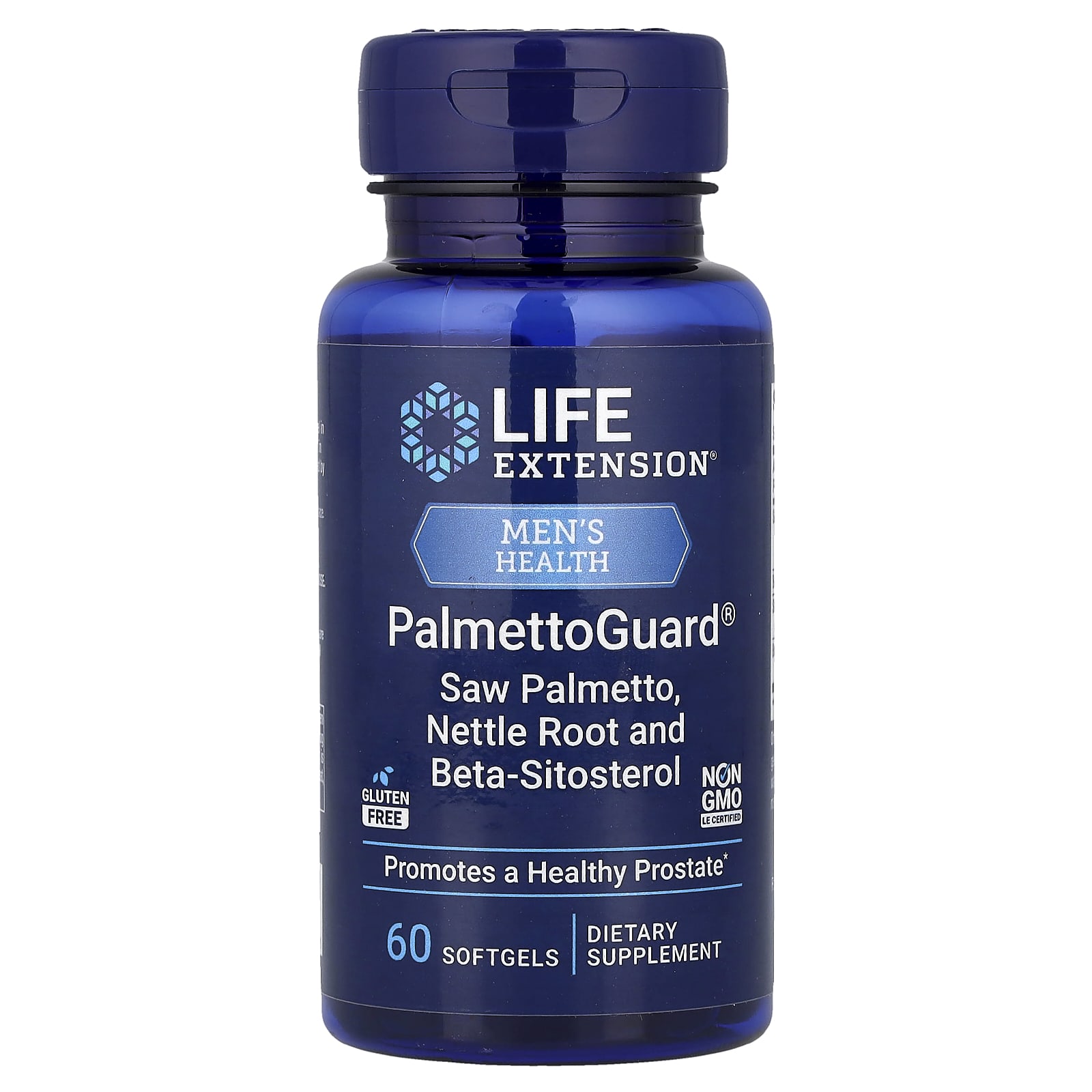 Life Extension Men's Health, PalmettoGuard, Saw Palmetto, Nettle Root and Beta-Sitosterol – 60 capsules molles — Tunisie