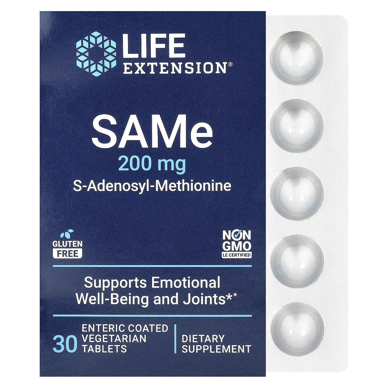 Life Extension SAMe S-Adenosyl-Methionine – 200 mg — Tunisie