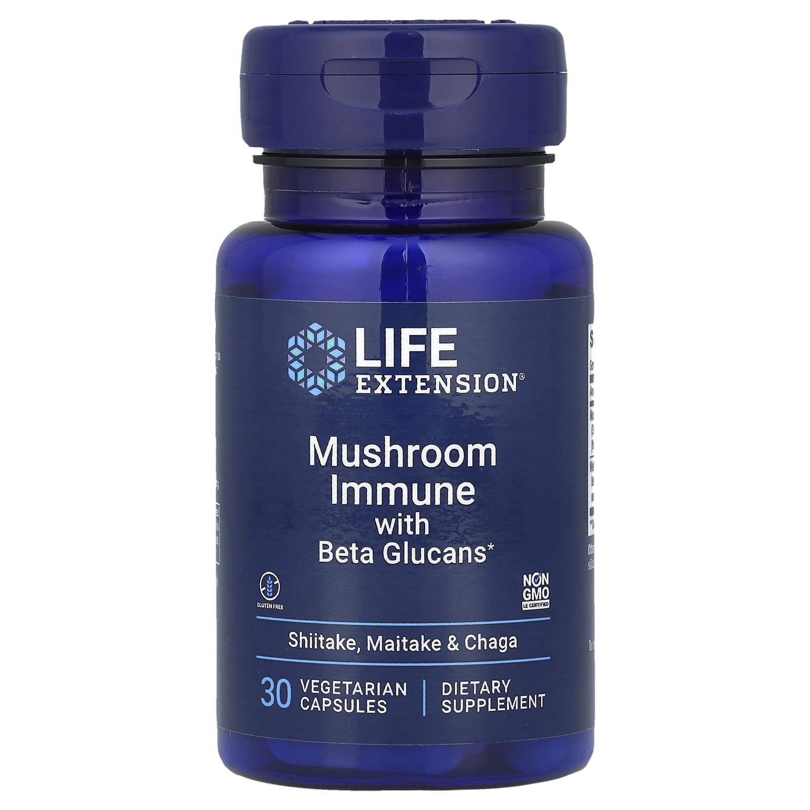 Life Extension Mushroom Immune with Beta Glucans – 30 gélules végétales — Tunisie