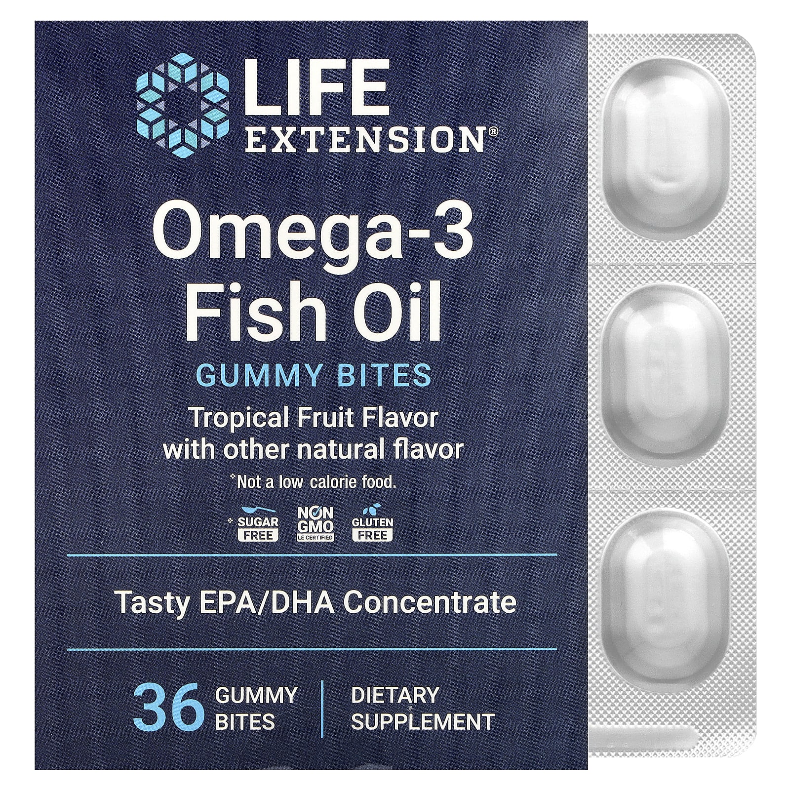 Life Extension Omega-3 Fish Oil Gummy Bites, 36 Gummy Bites (750 mg per Gummy Bite) – Tropical Fruit — Tunisie