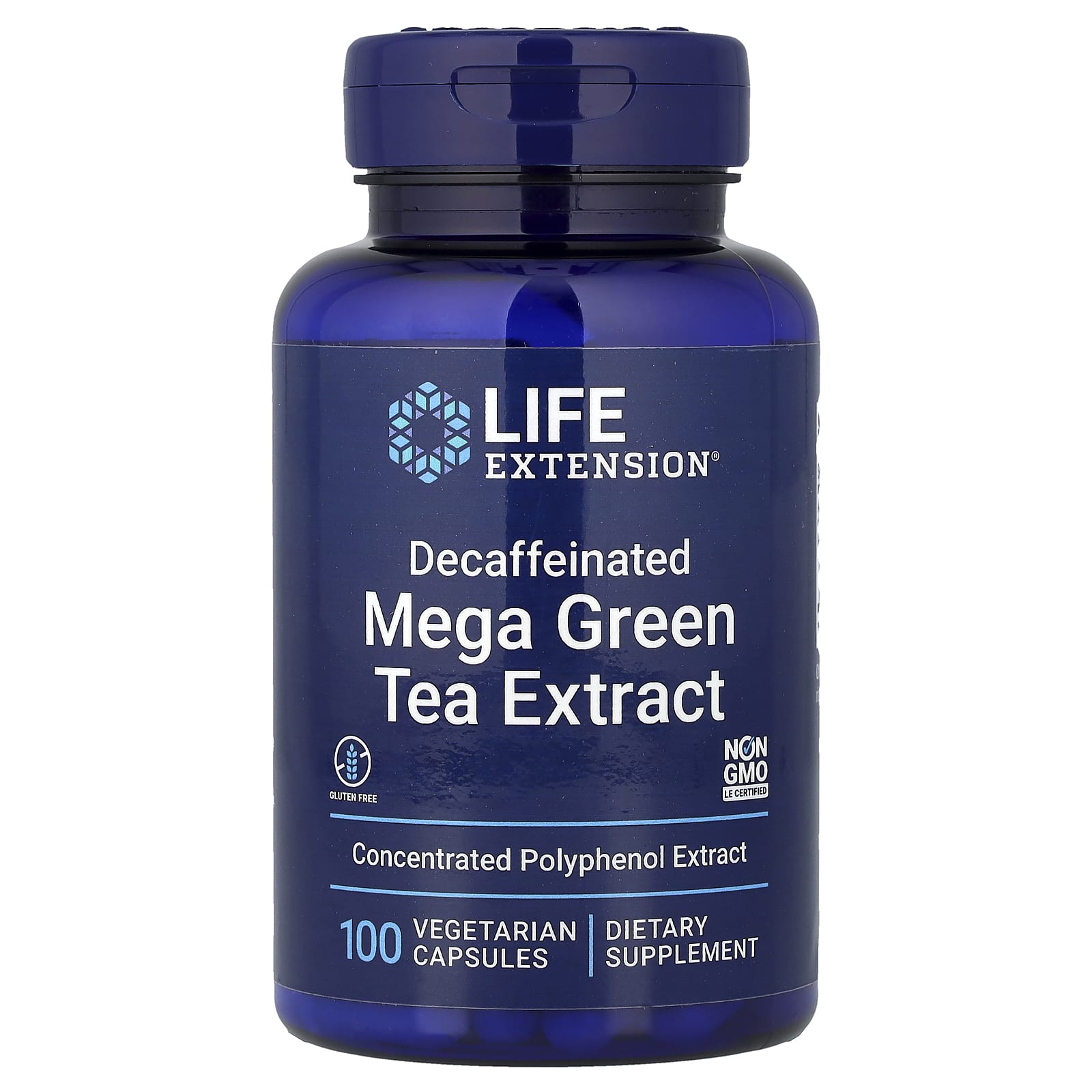 Life Extension Mega Green Tea Extract, Decaffeinated – 100 gélules végétales — Tunisie