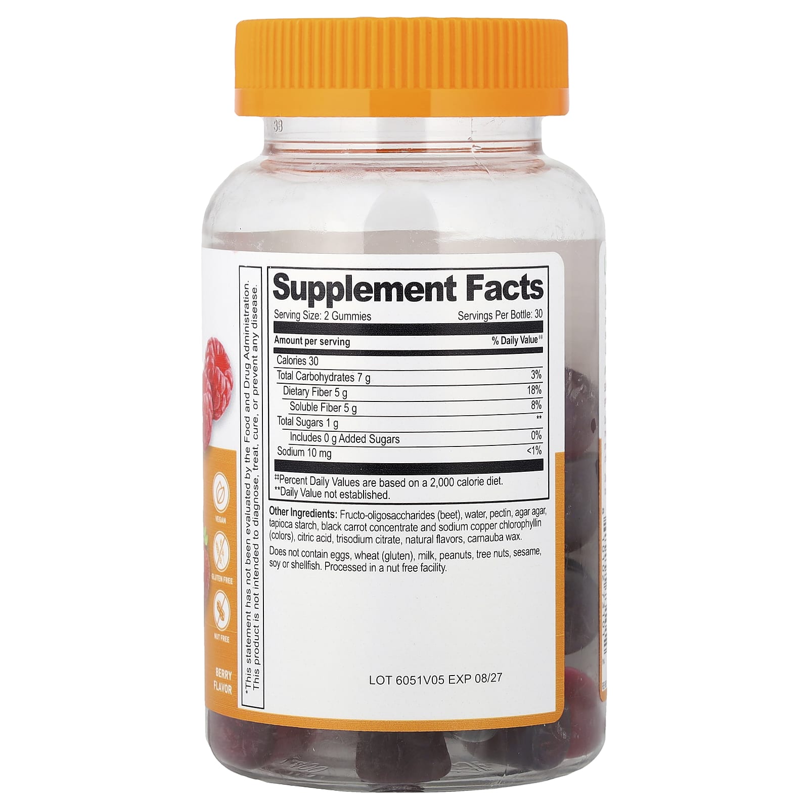 Lifeable Prebiotic Fiber Gummies – Berry – 60 gommes — photo 2 sur 2