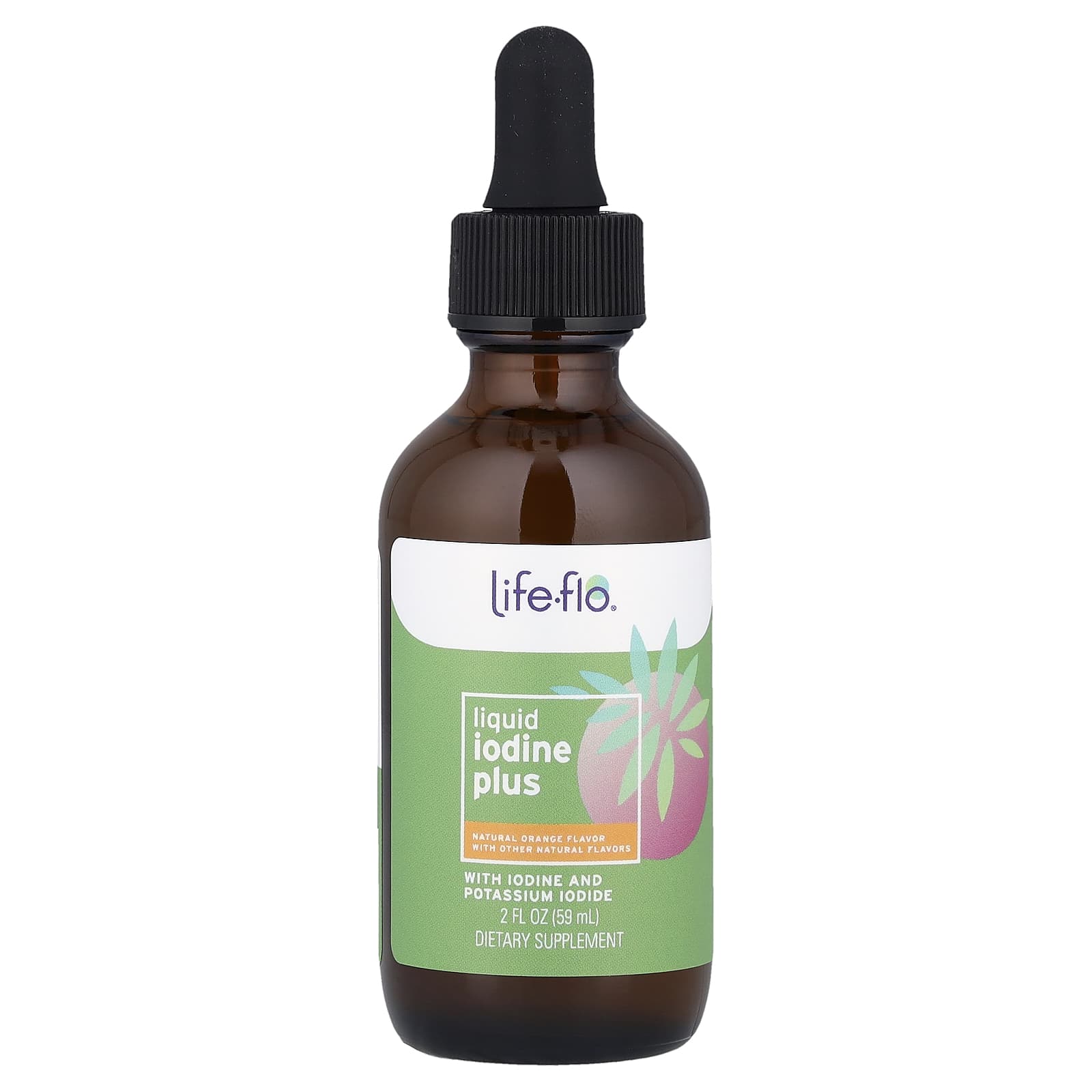 Life-flo Liquid Iodine Plus – Natural Orange – 59 ml — étiquette 1