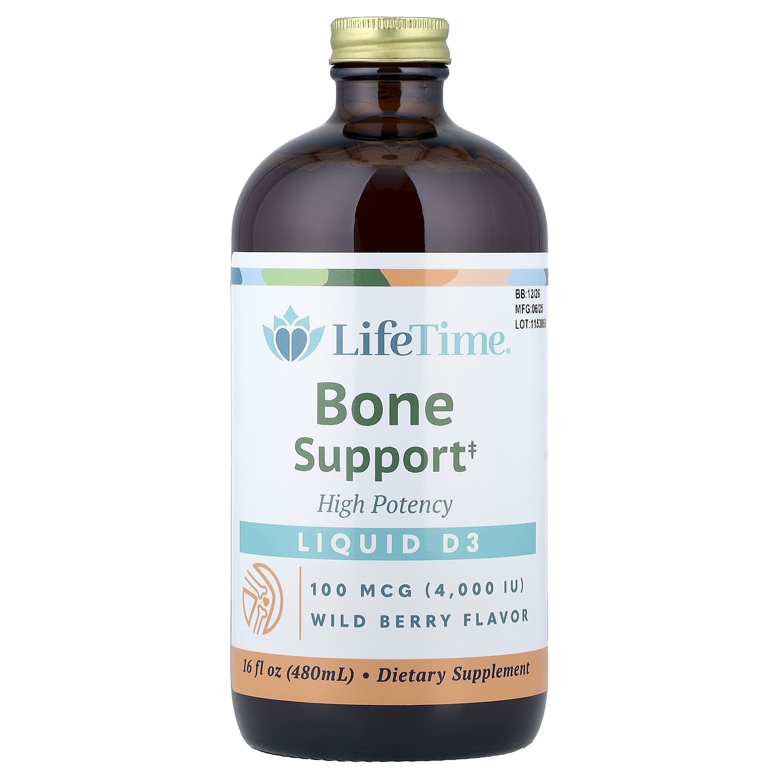LifeTime Vitamins Bone Support, High Potency – Wild Berry – 480 ml — Tunisie