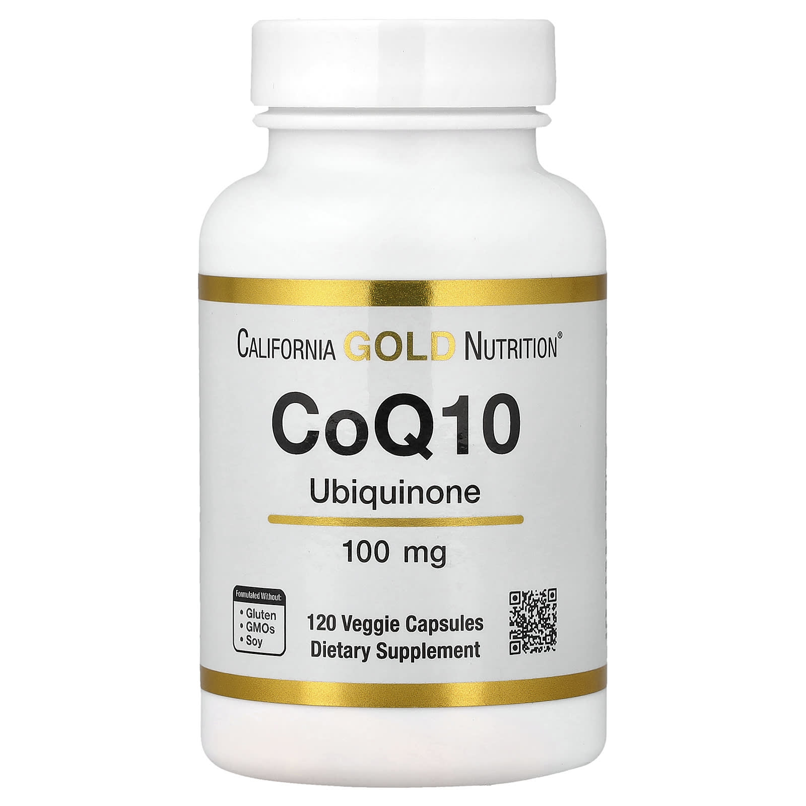 California Gold Nutrition CoQ10, USP Grade Ubiquinone – 120 gélules végétales — Tunisie