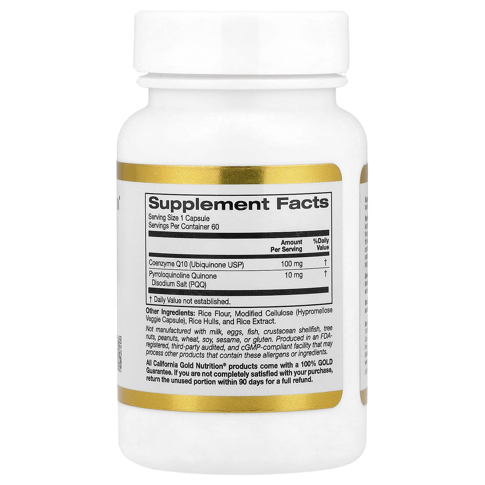 California Gold Nutrition CoQ10 with PQQ – 60 gélules végétales — photo 2 sur 2