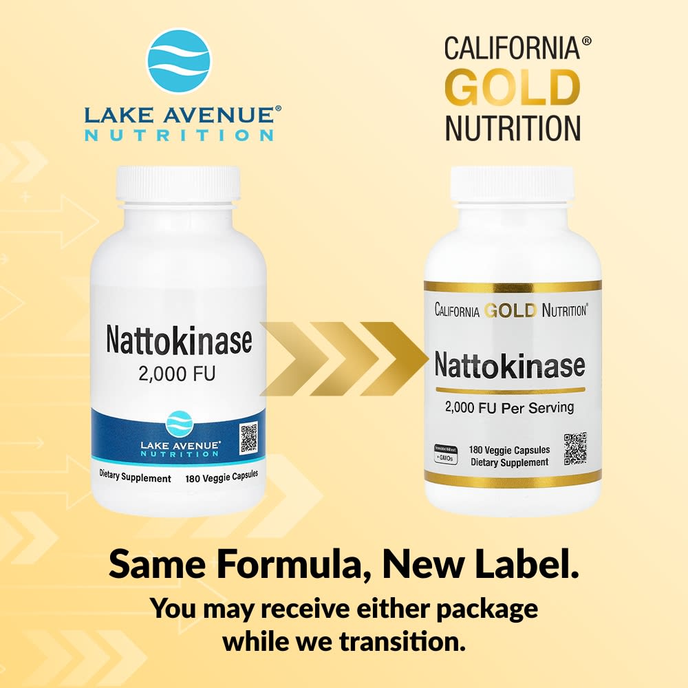 California Gold Nutrition Nattokinase, Proteolytic Enzyme – 180 gélules végétales — étiquette 1