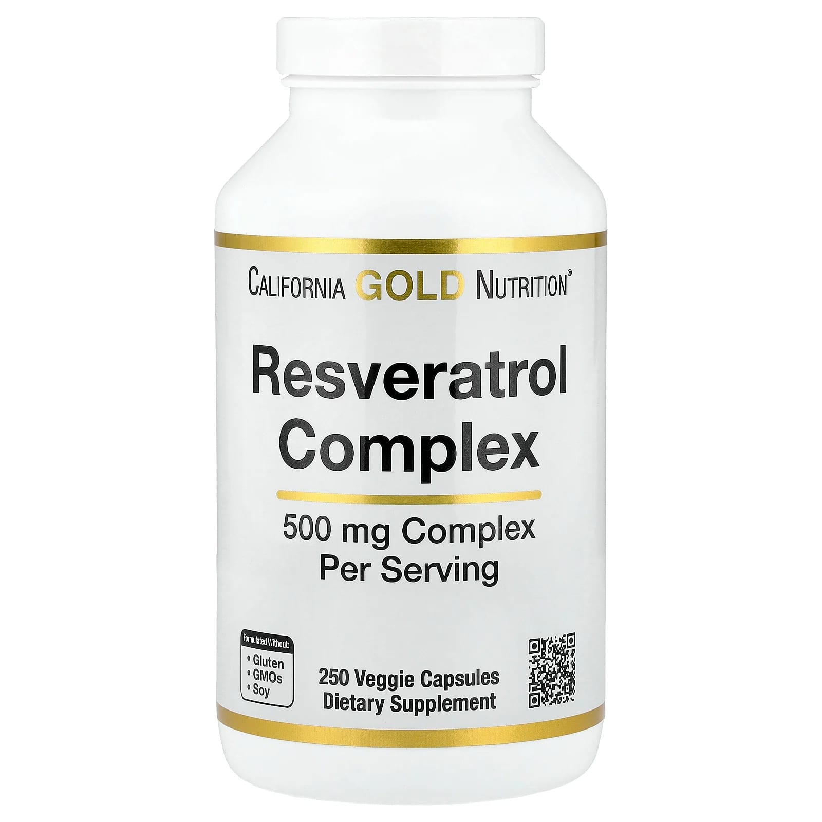 California Gold Nutrition Resveratrol Complex with Grape Seed Extract, Red Wine Extract, and trans-Resveratrol – Resveratrol Complex with Grape Seed Extract – 250 gélules végétales — Tunisie