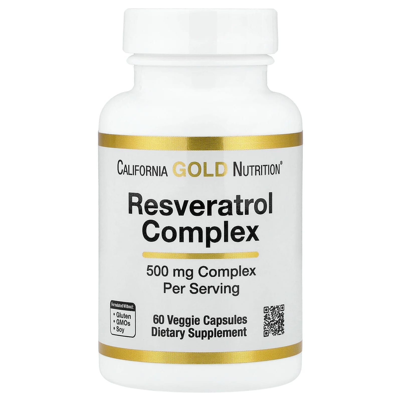 California Gold Nutrition Resveratrol Complex with Grape Seed Extract, Red Wine Extract, and trans-Resveratrol – Resveratrol Complex with Grape Seed Extract – 60 gélules végétales — Tunisie
