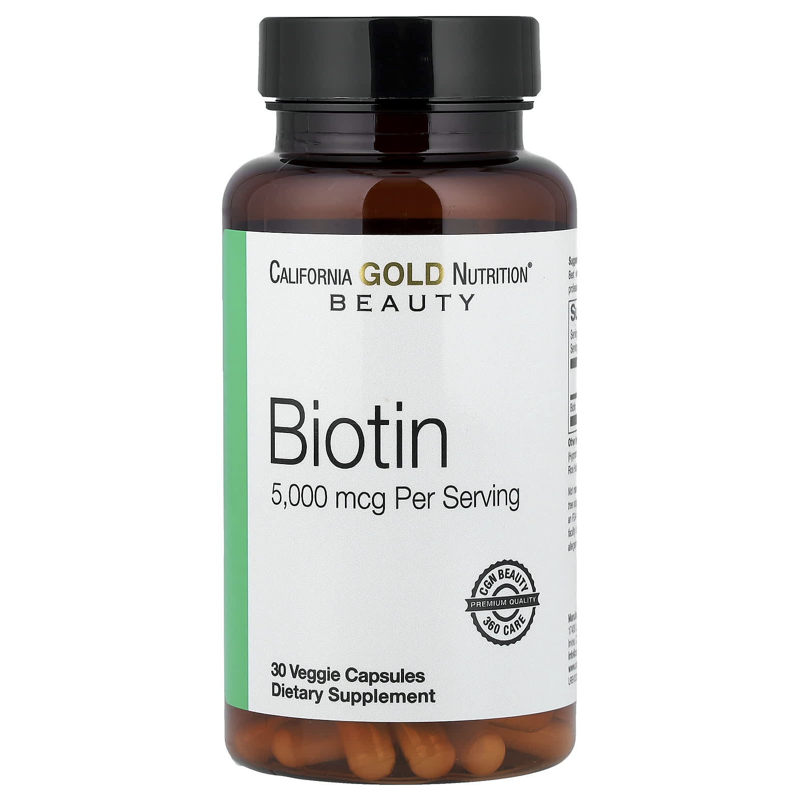California Gold Nutrition Biotin – 5 000 µg – 30 gélules végétales — Tunisie