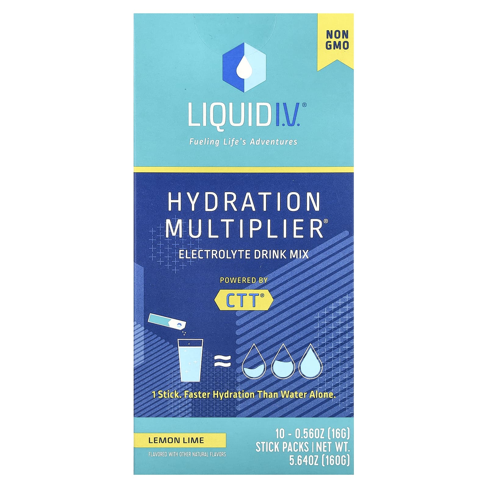 Liquid I.V. Hydration Multiplier, Electrolyte Drink Mix – Lemon Lime – 16 g — Tunisie
