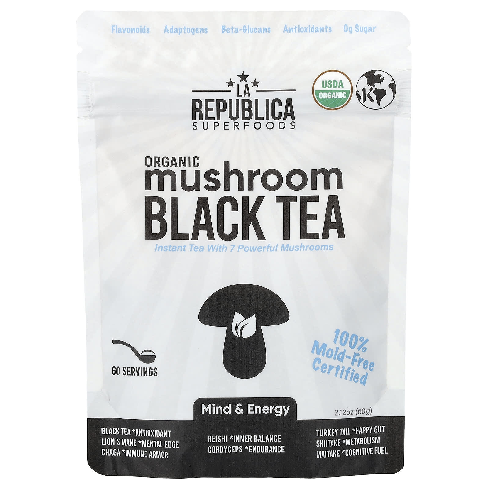 La Republica Organic Mushroom Black Tea – 60 g — Tunisie