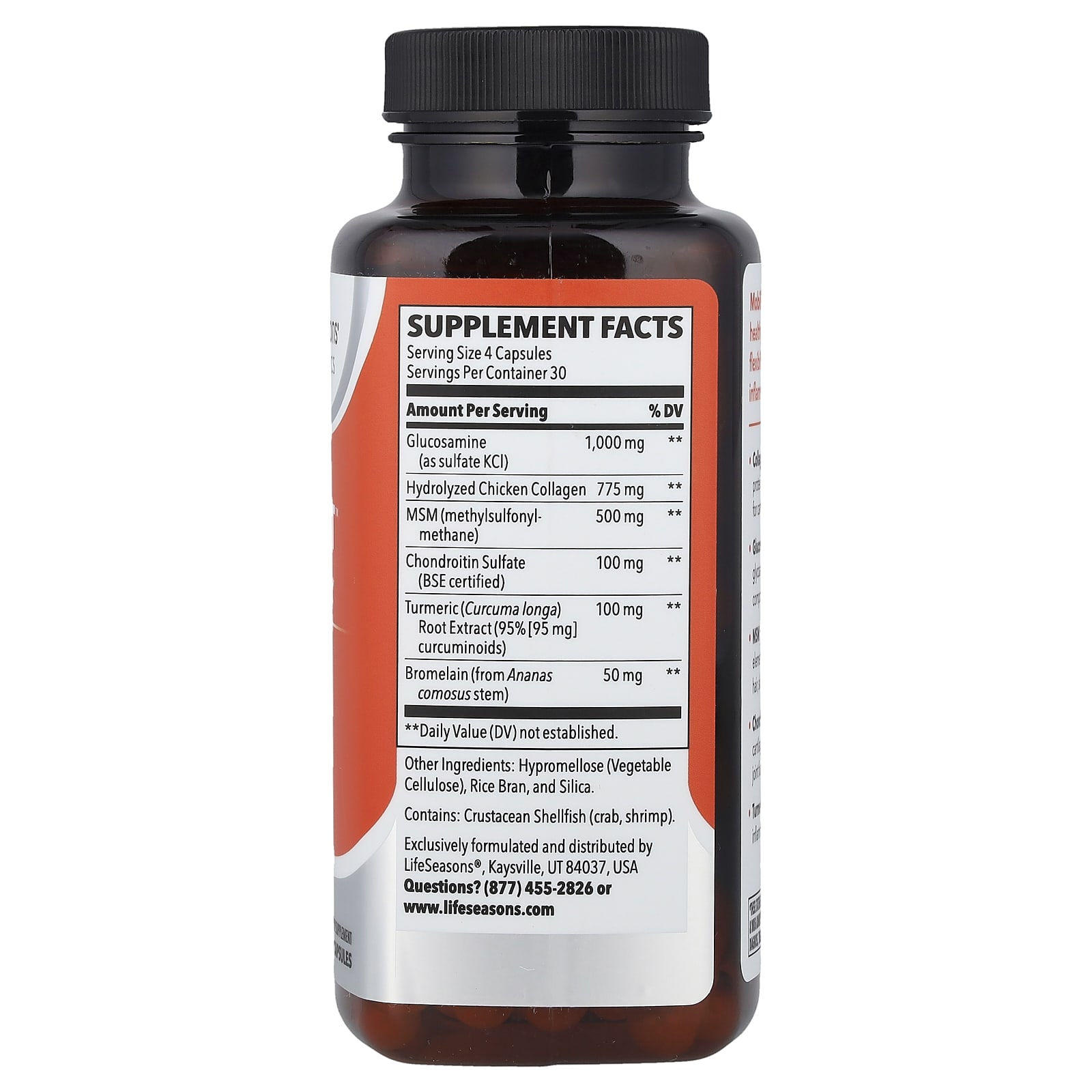 LifeSeasons Therapeutics, Mobili-T, Joint Support – 120 gélules végétales — photo 2 sur 2