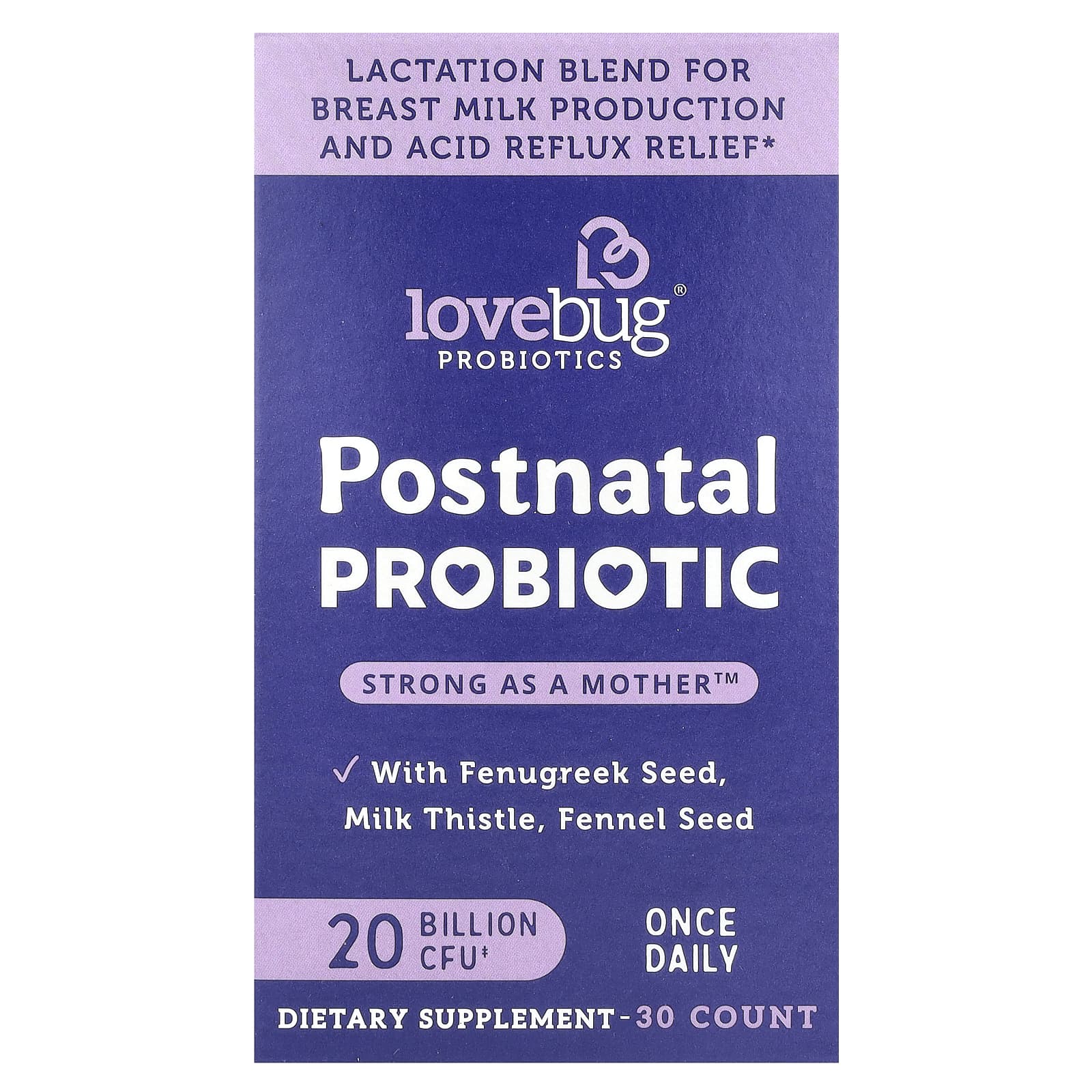 LoveBug Probiotics Postnatal Probiotic – 30 gélules — Tunisie
