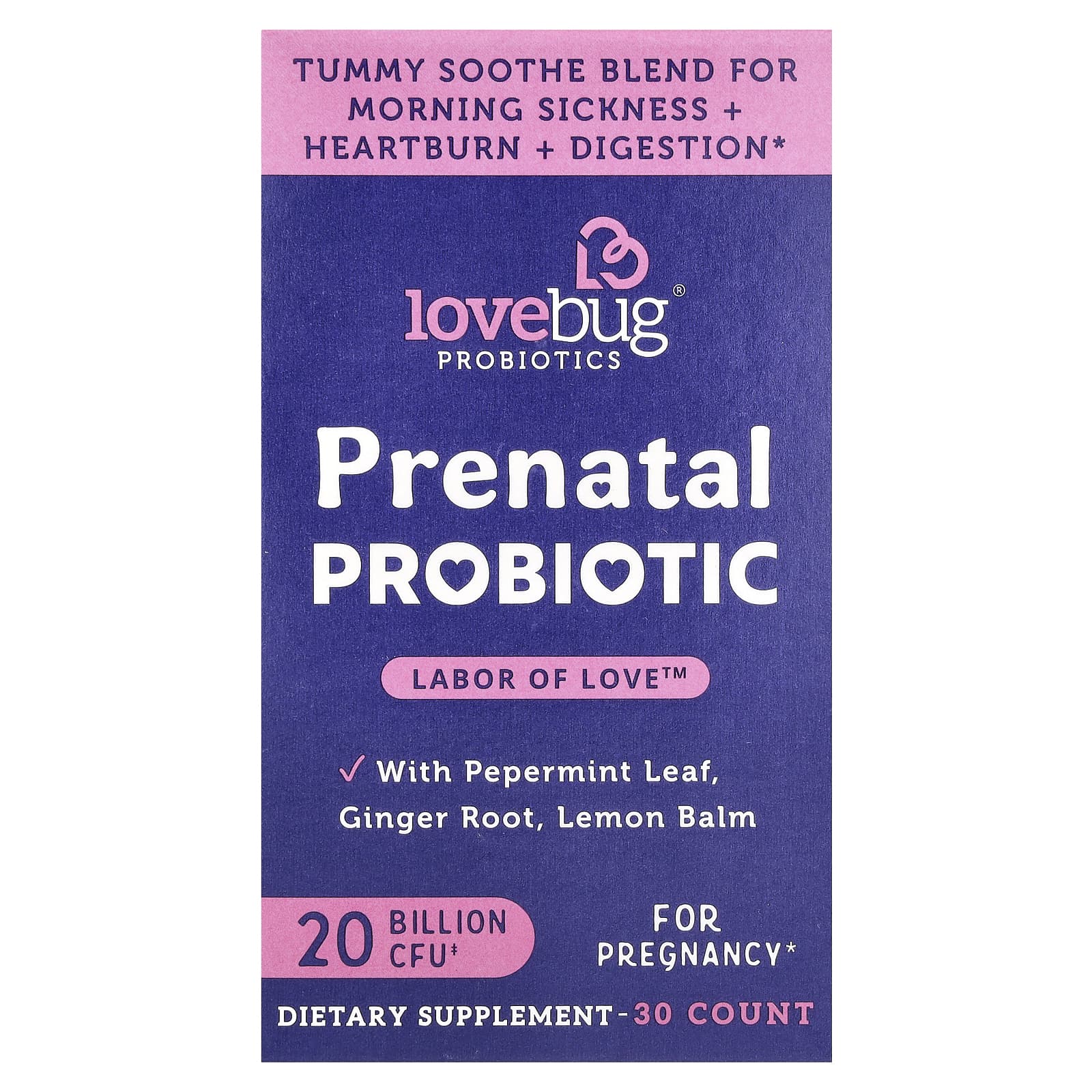 LoveBug Probiotics Prenatal Probiotic – 30 gélules — Tunisie