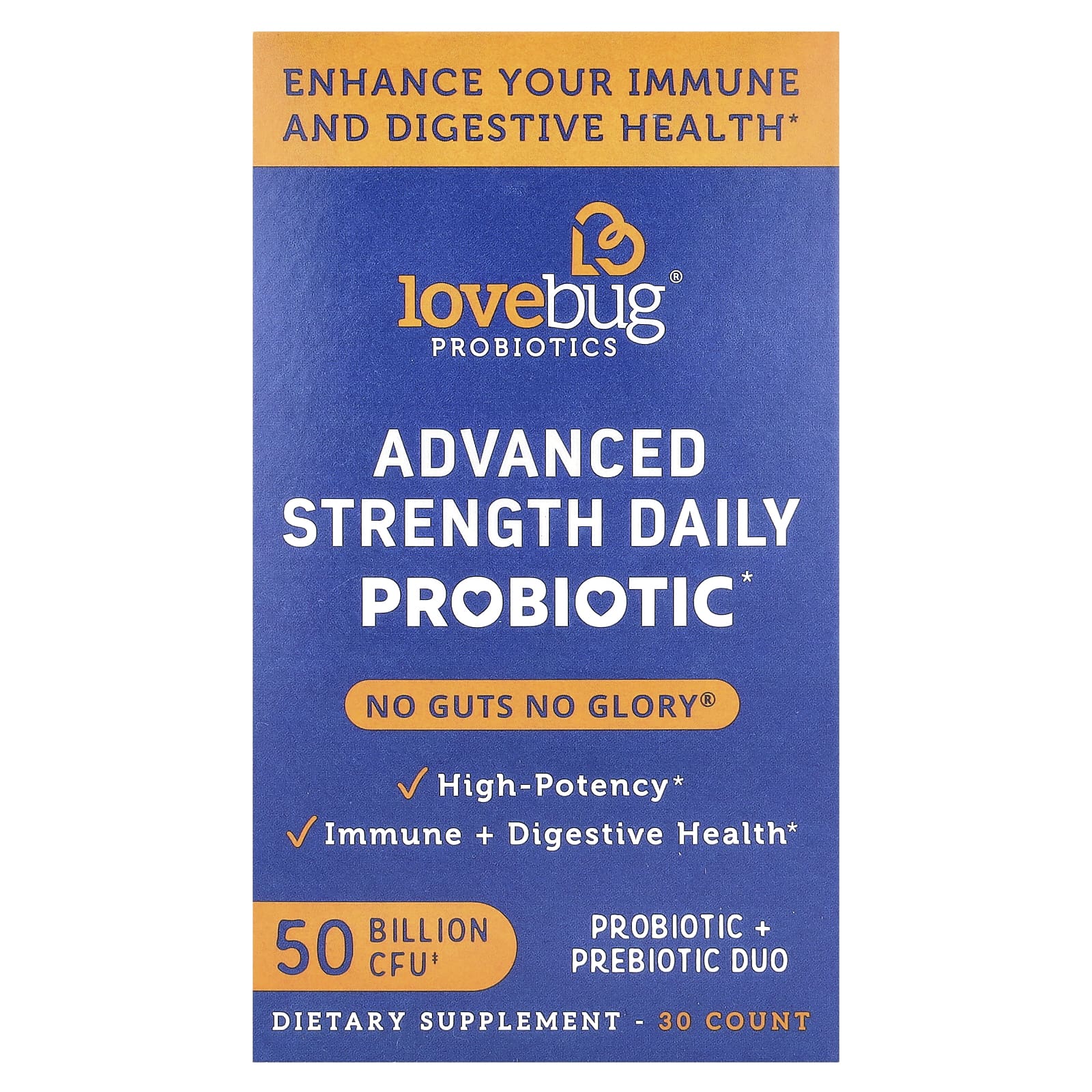 LoveBug Probiotics Advanced Strength Daily Probiotic – 30 gélules — Tunisie