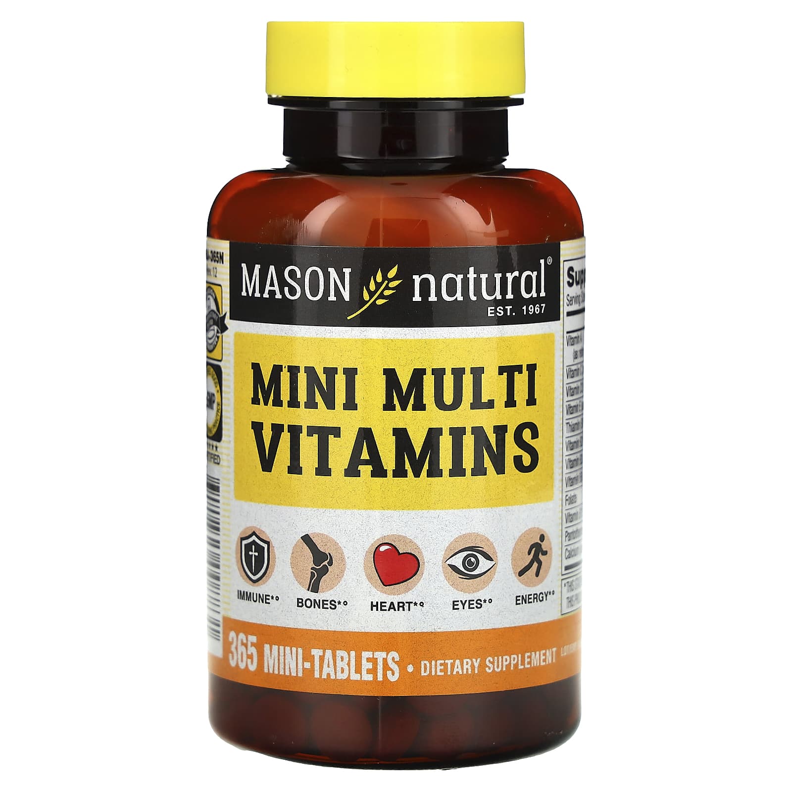Mason Natural Mini Multi Vitamins, 365 Mini-Tablets — Tunisie