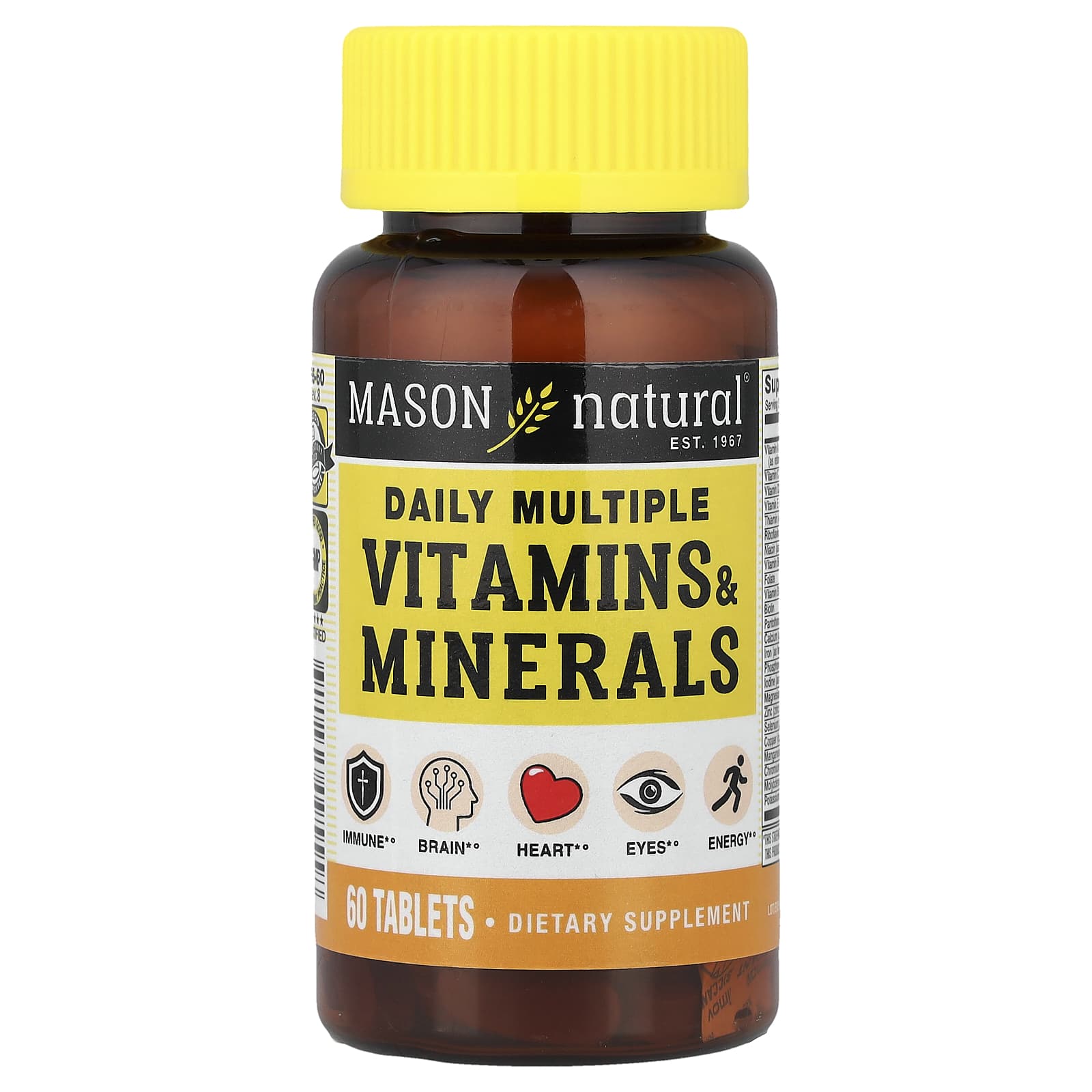Mason Natural Daily Multiple Vitamins & Minerals – 60 comprimés — Tunisie