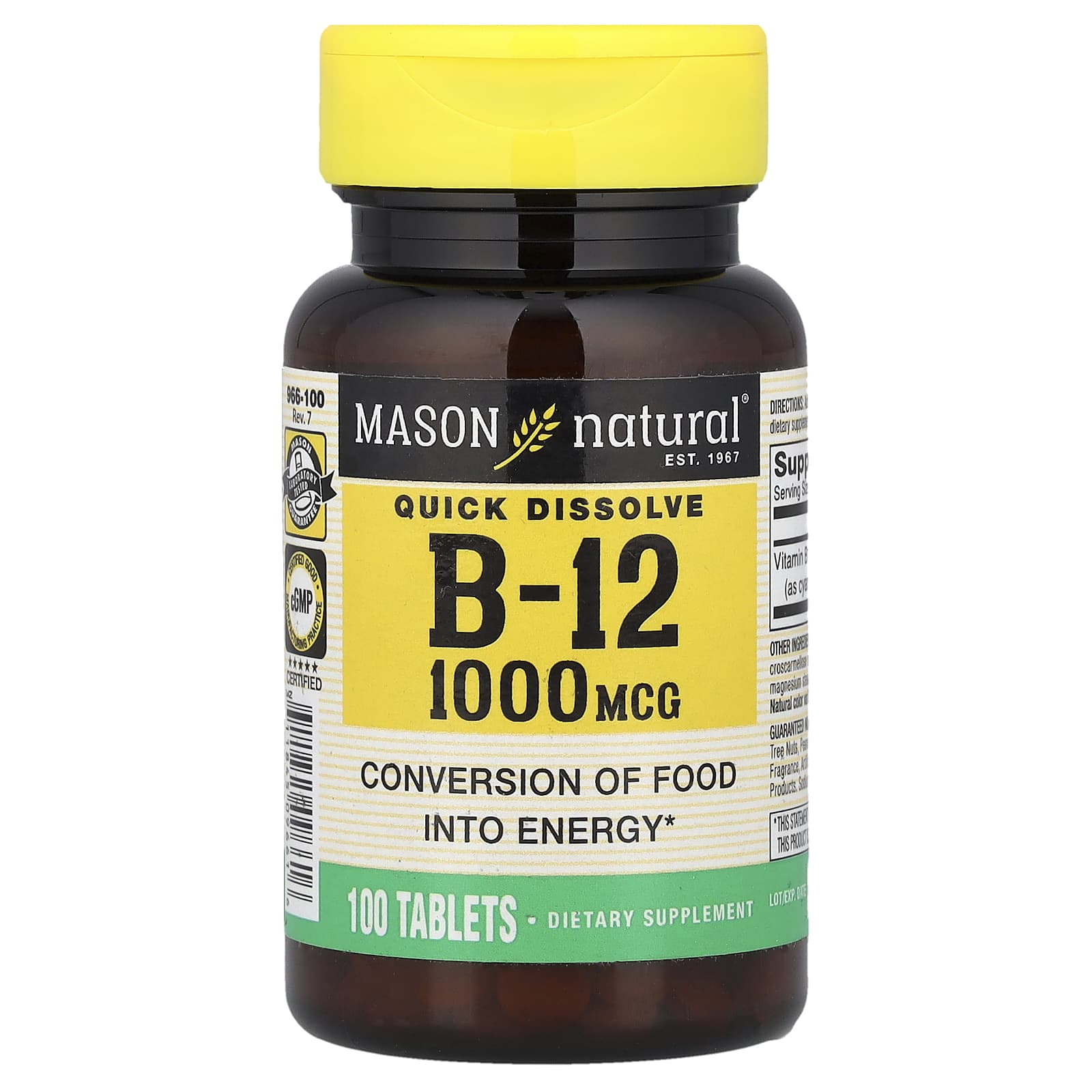 Mason Natural Quick Dissolve – 100 comprimés — Tunisie