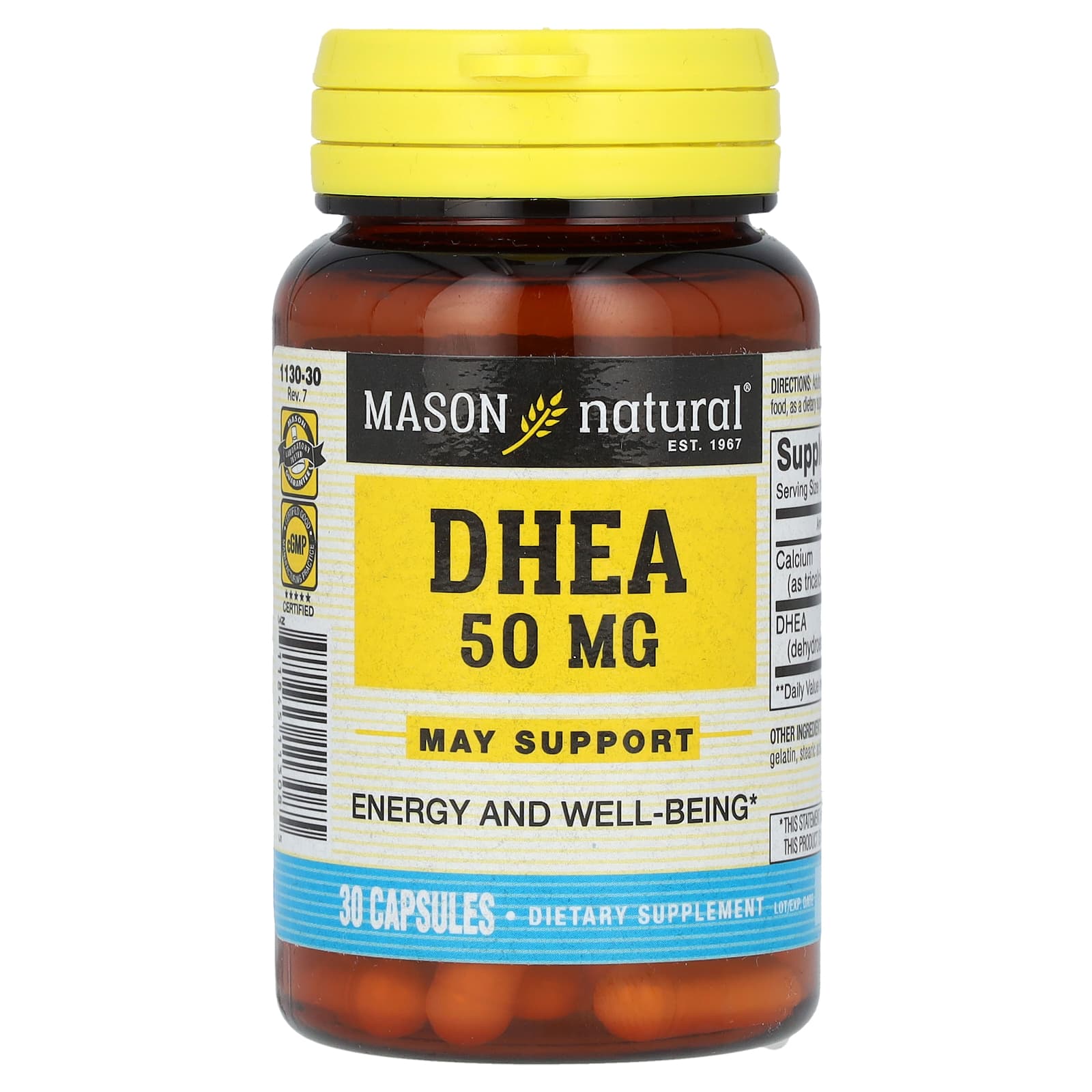 Mason Natural DHEA – 30 gélules — Tunisie