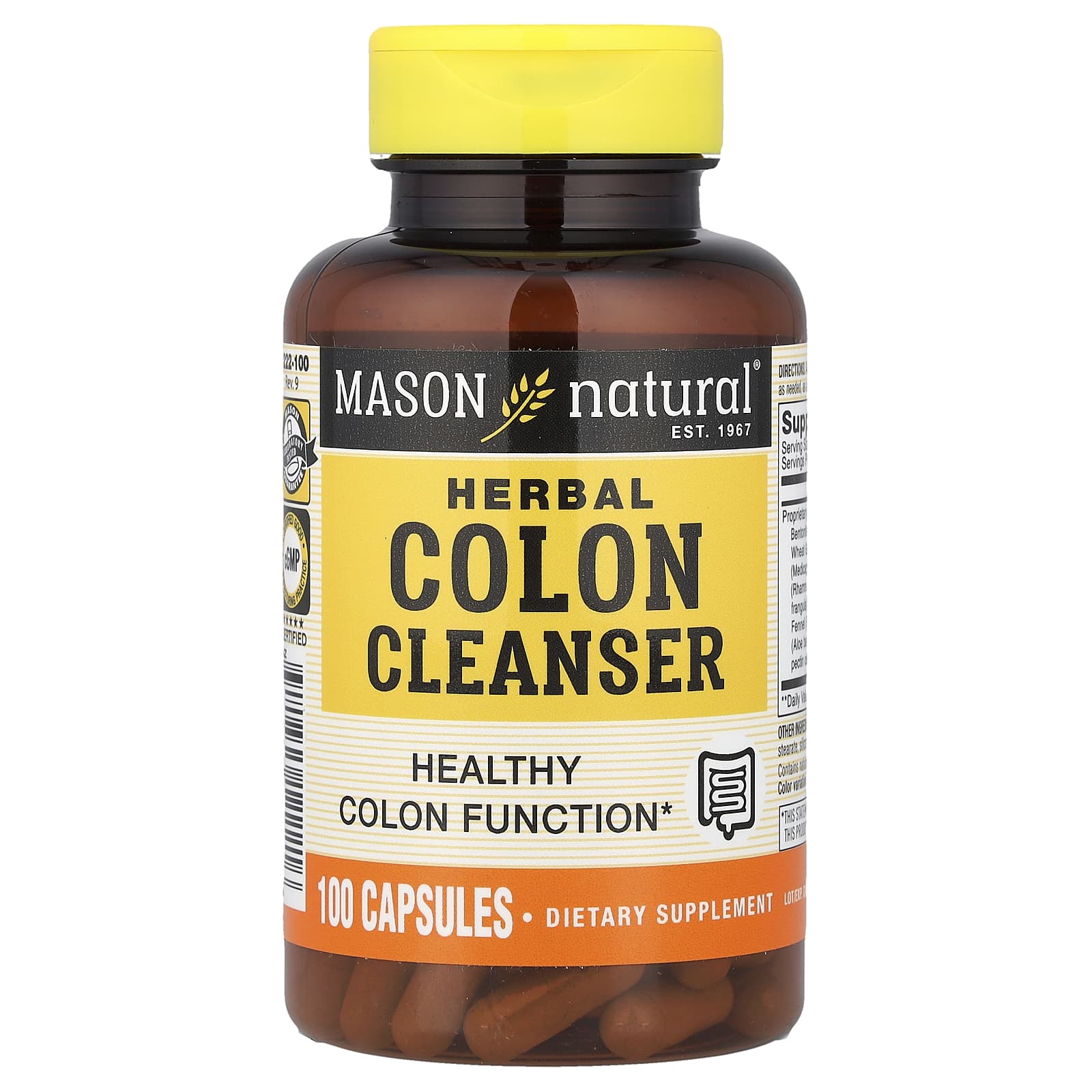 Mason Natural Herbal Colon Cleanser – 100 gélules — Tunisie