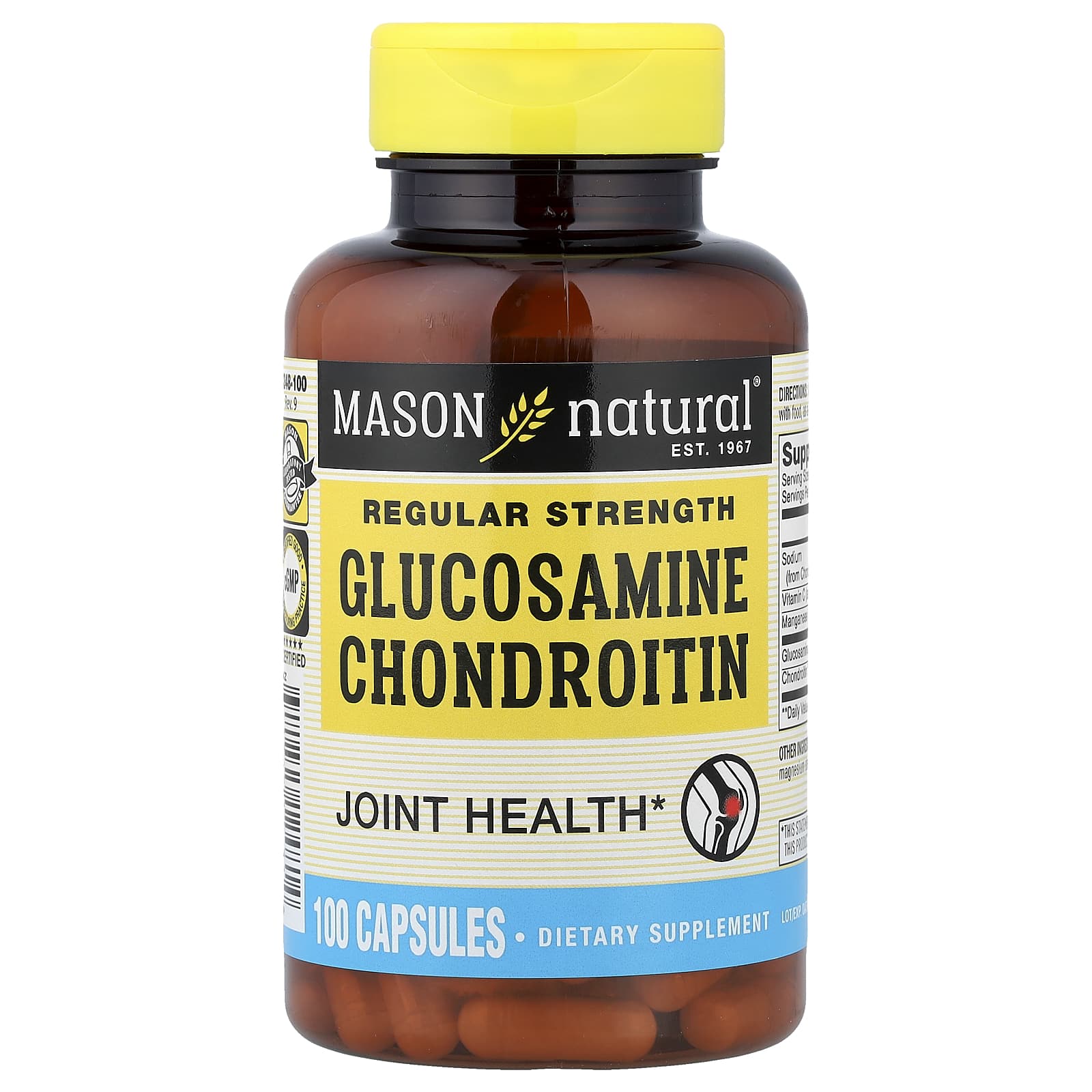 Mason Natural Glucosamine Chondroitin – 100 gélules — Tunisie