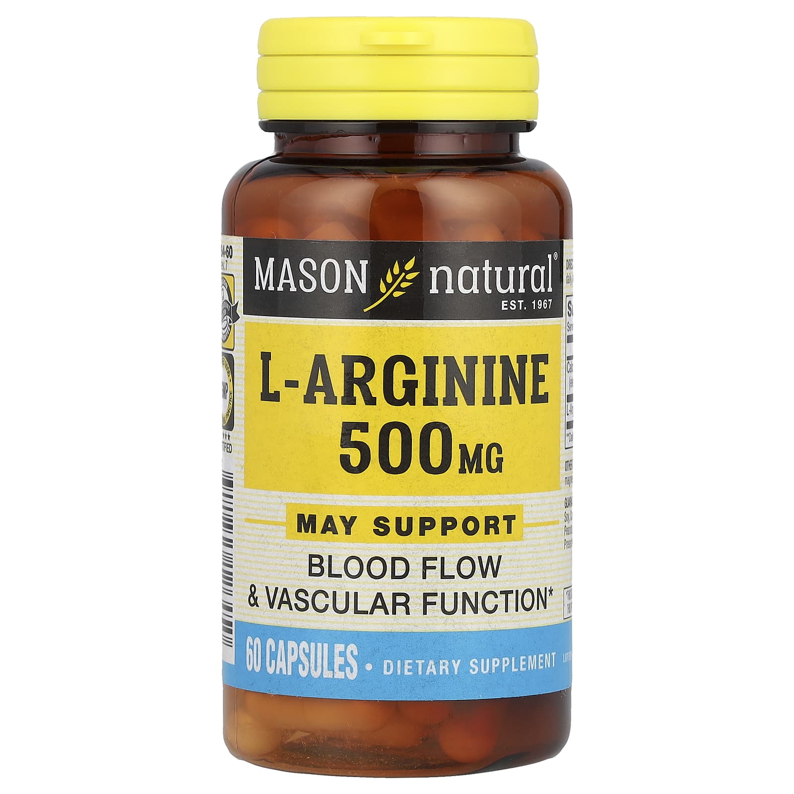 Mason Natural L-Arginine – 60 gélules — Tunisie