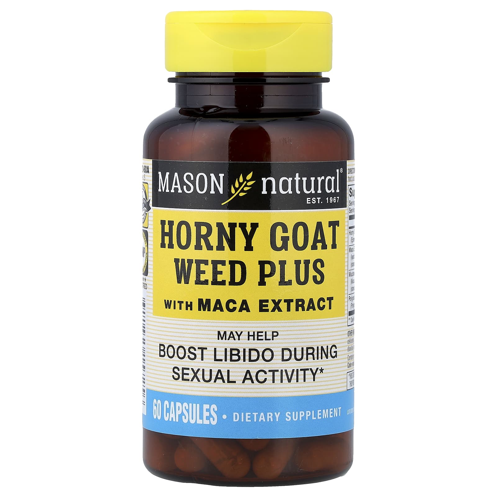 Mason Natural Horny Goat Weed Plus With Maca Extract – 60 gélules — Tunisie