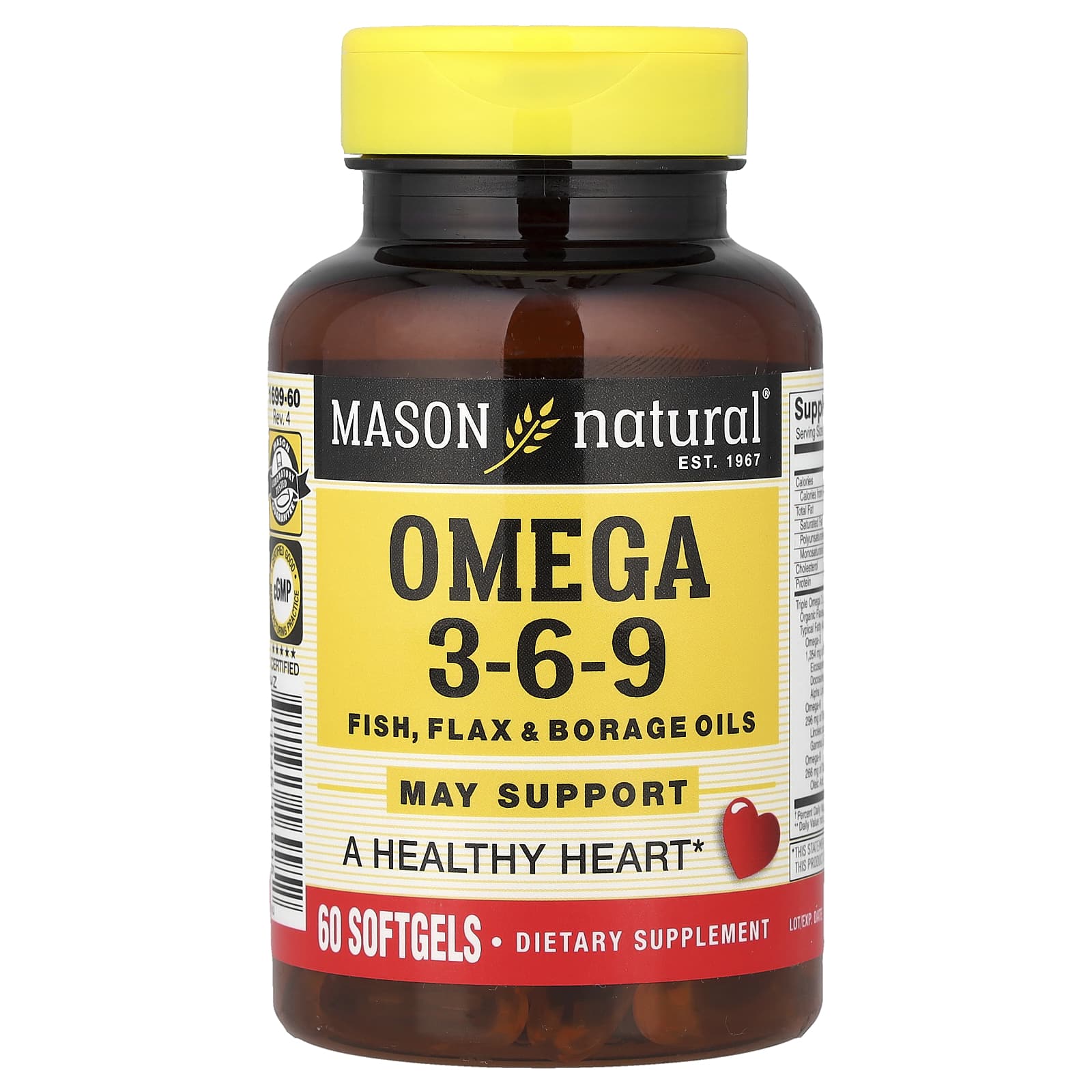 Mason Natural Omega 3-6-9 – 60 capsules molles — Tunisie