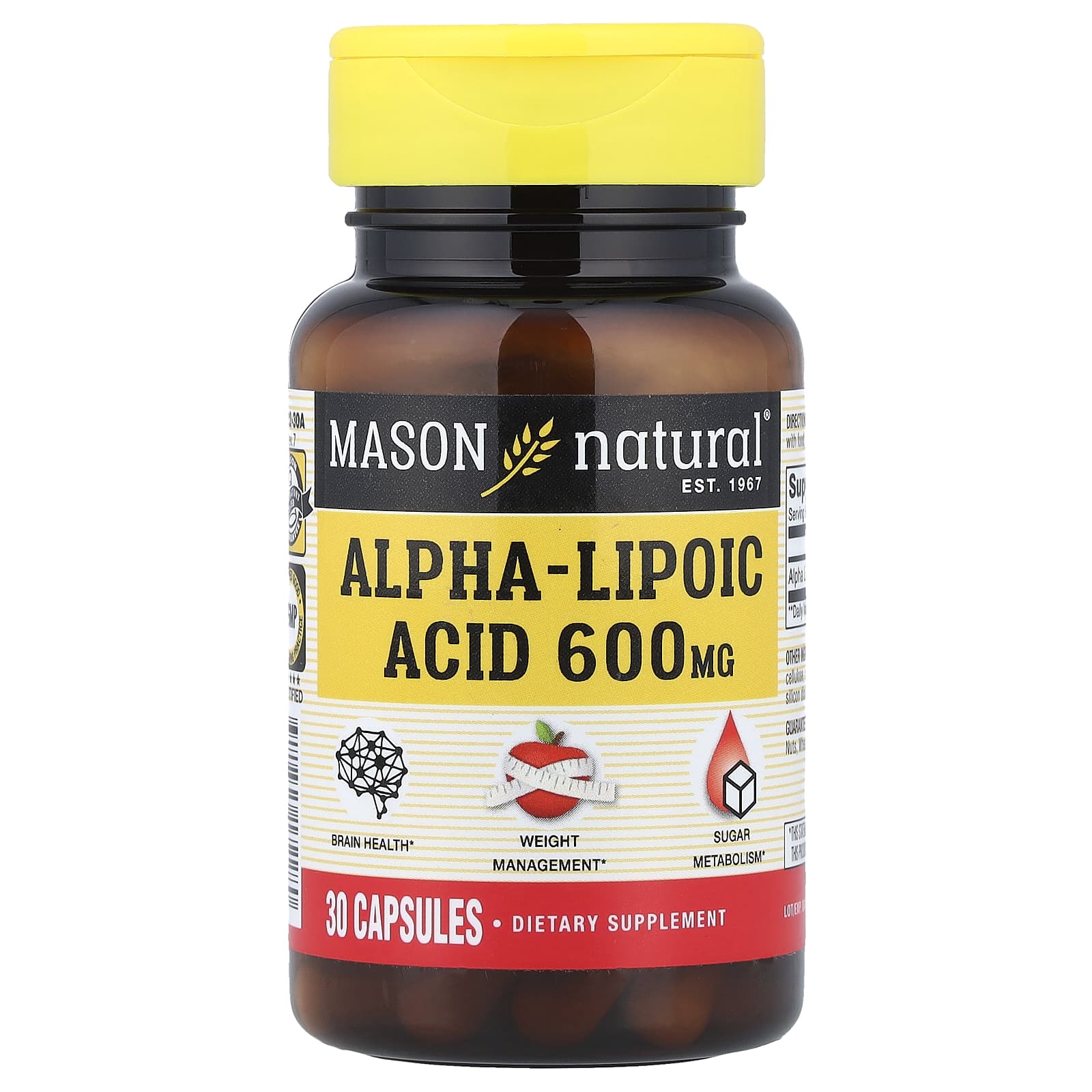 Mason Natural Alpha-Lipoic Acid – 30 gélules — Tunisie