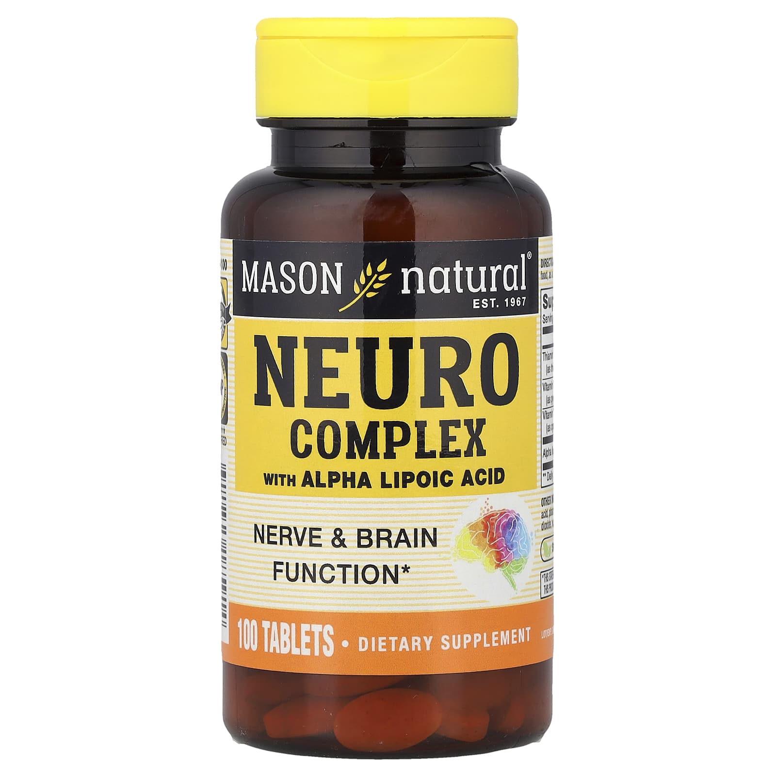 Mason Natural Neuro Complex with Alpha Lipoic Acid – 100 comprimés — Tunisie