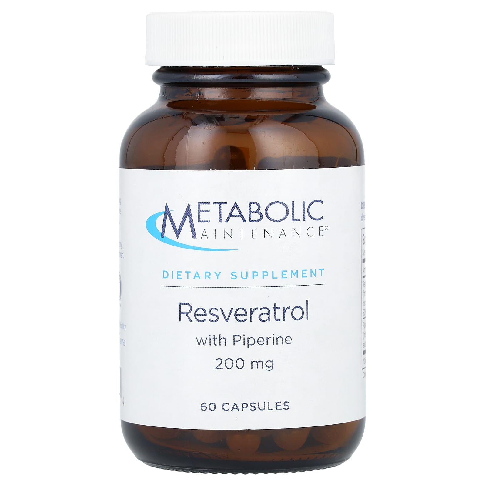 Metabolic Maintenance Resveratrol with Piperine – 60 gélules — Tunisie