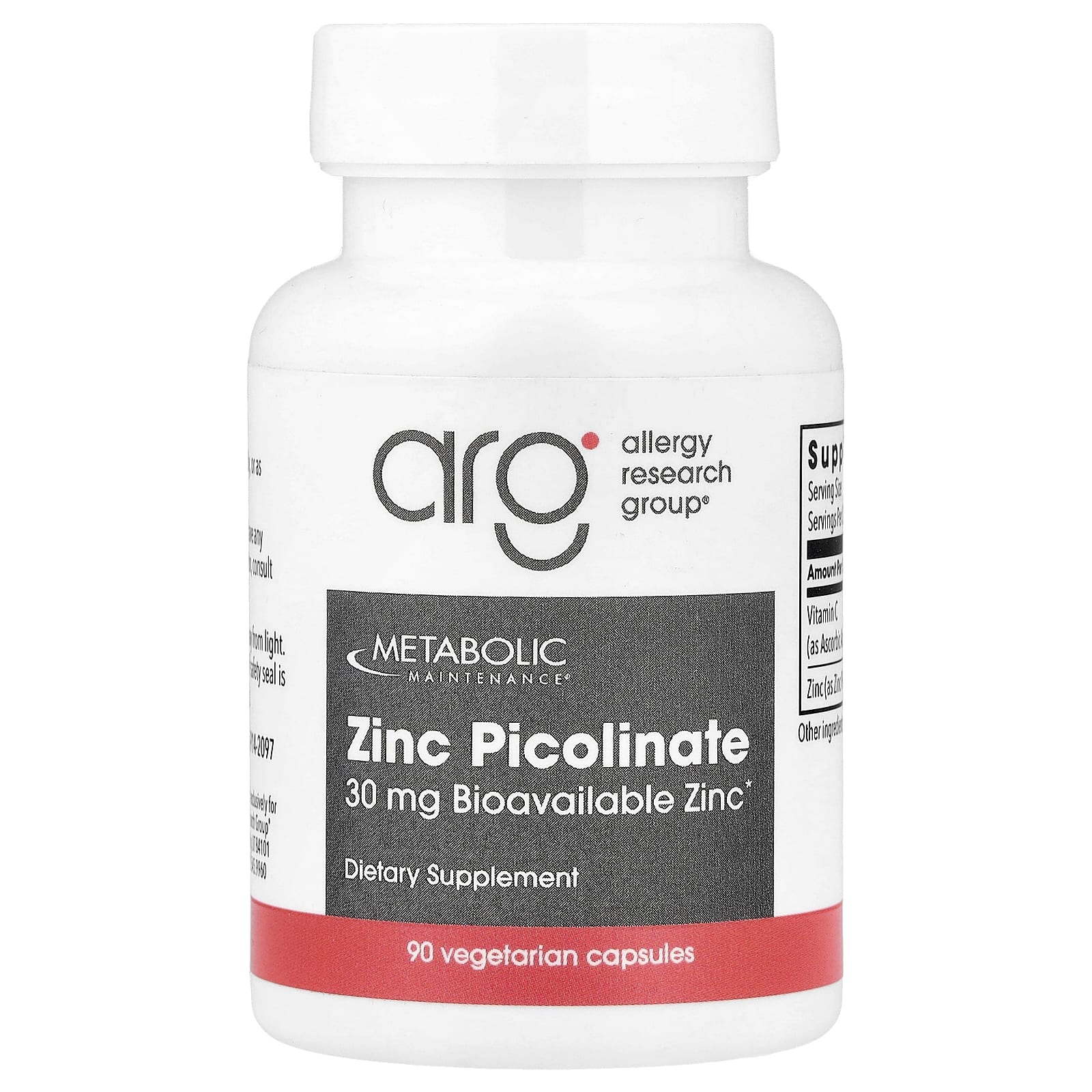 Metabolic Maintenance Zinc Picolinate – 90 gélules végétales — Tunisie