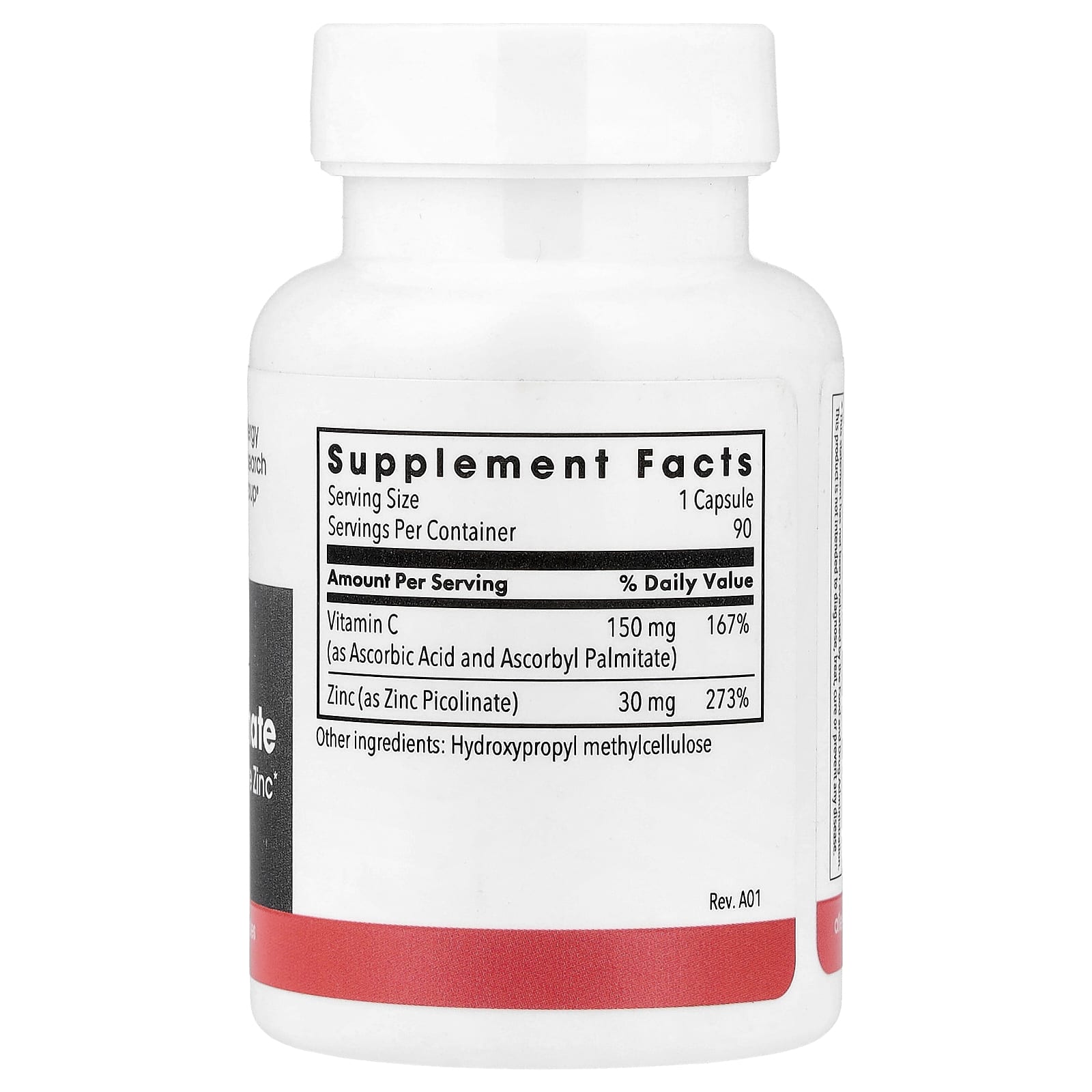 Metabolic Maintenance Zinc Picolinate – 90 gélules végétales — photo 2 sur 2