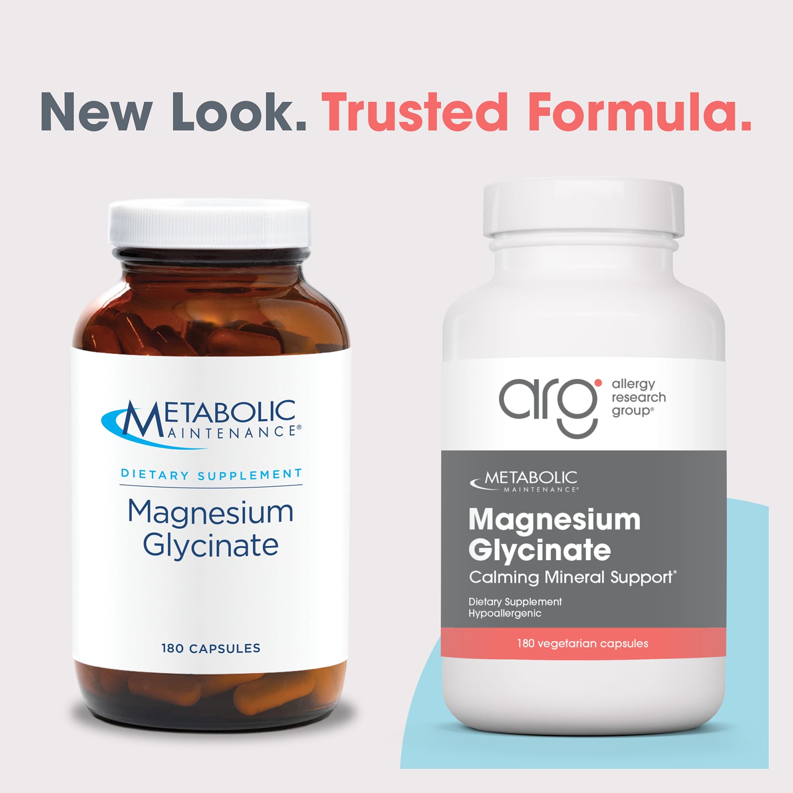 Metabolic Maintenance Magnesium Glycinate – 180 gélules végétales — étiquette 1
