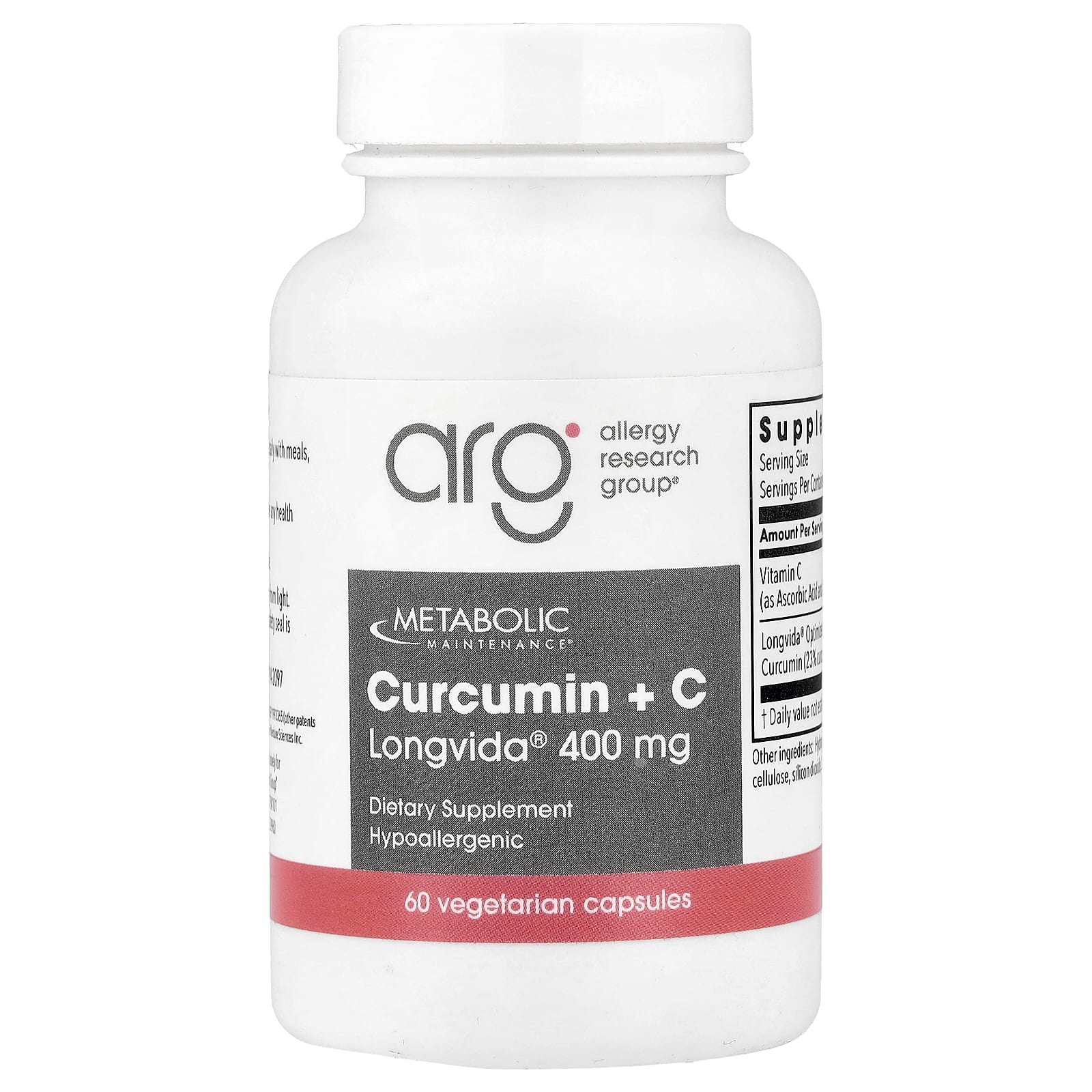 Metabolic Maintenance Curcumin + C – 60 gélules végétales — Tunisie