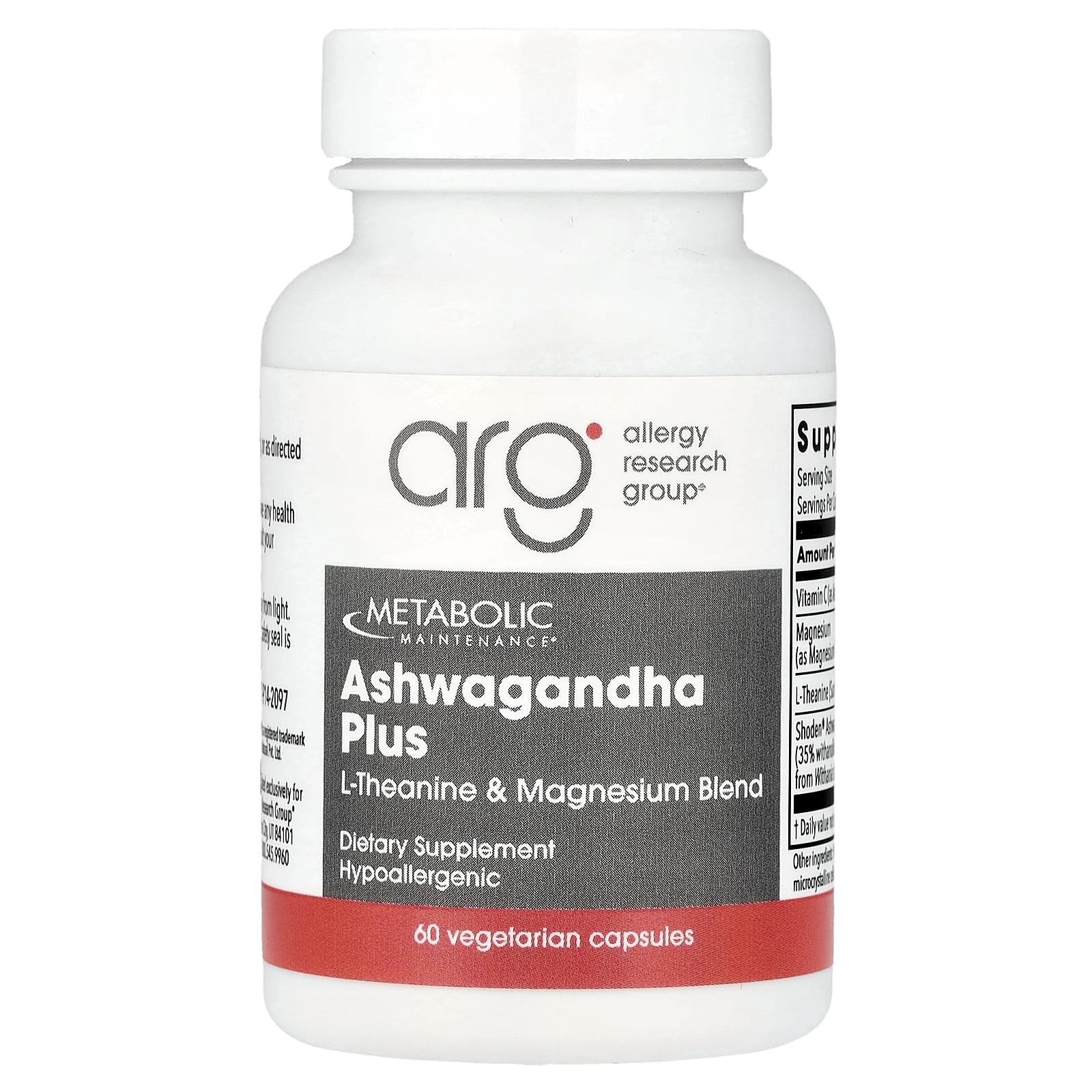 Metabolic Maintenance Ashwagandha Plus, L-Theanine & Magnesium Blend – 60 gélules végétales — Tunisie
