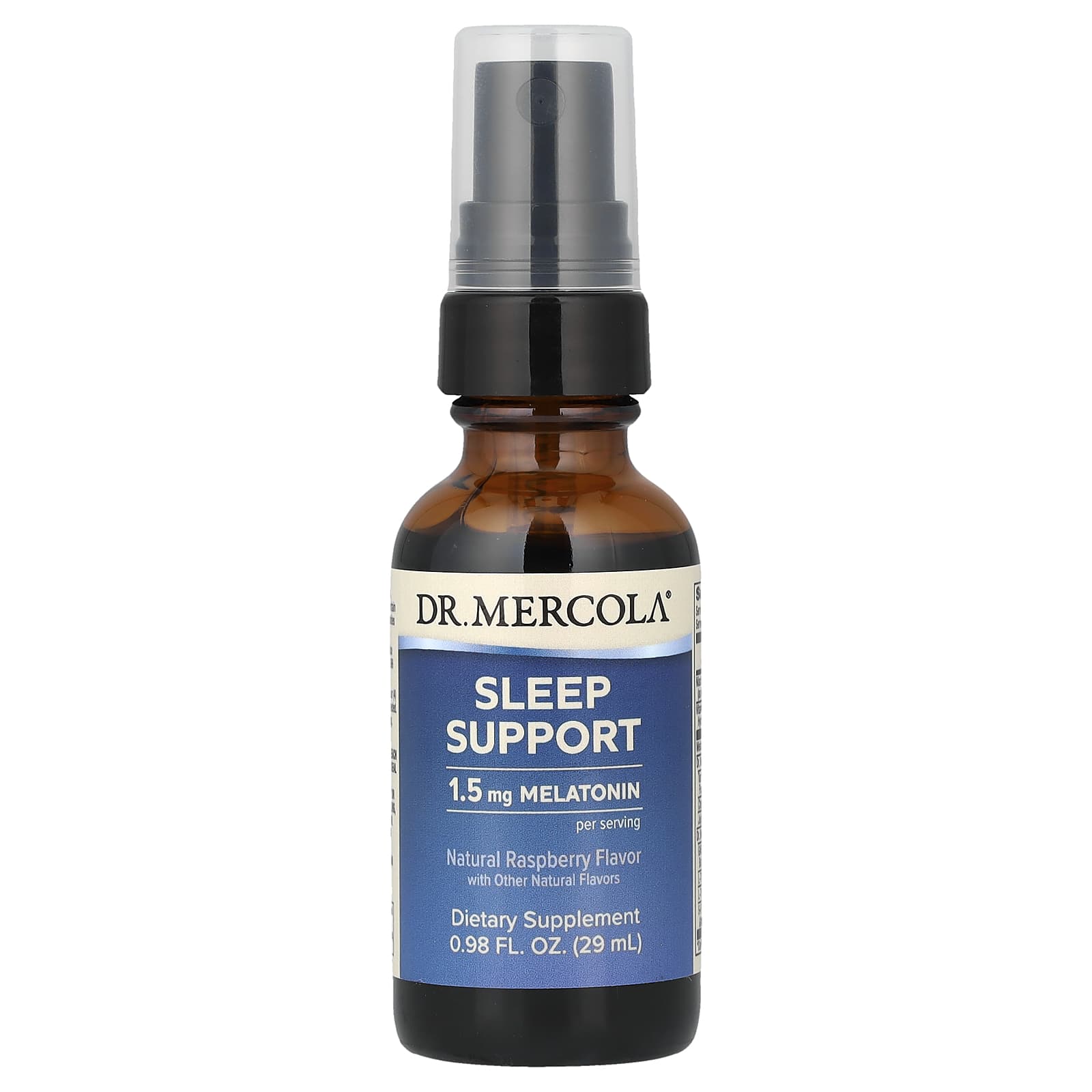 Dr. Mercola Sleep Support with Melatonin – Natural Raspberry – 29 ml — Tunisie
