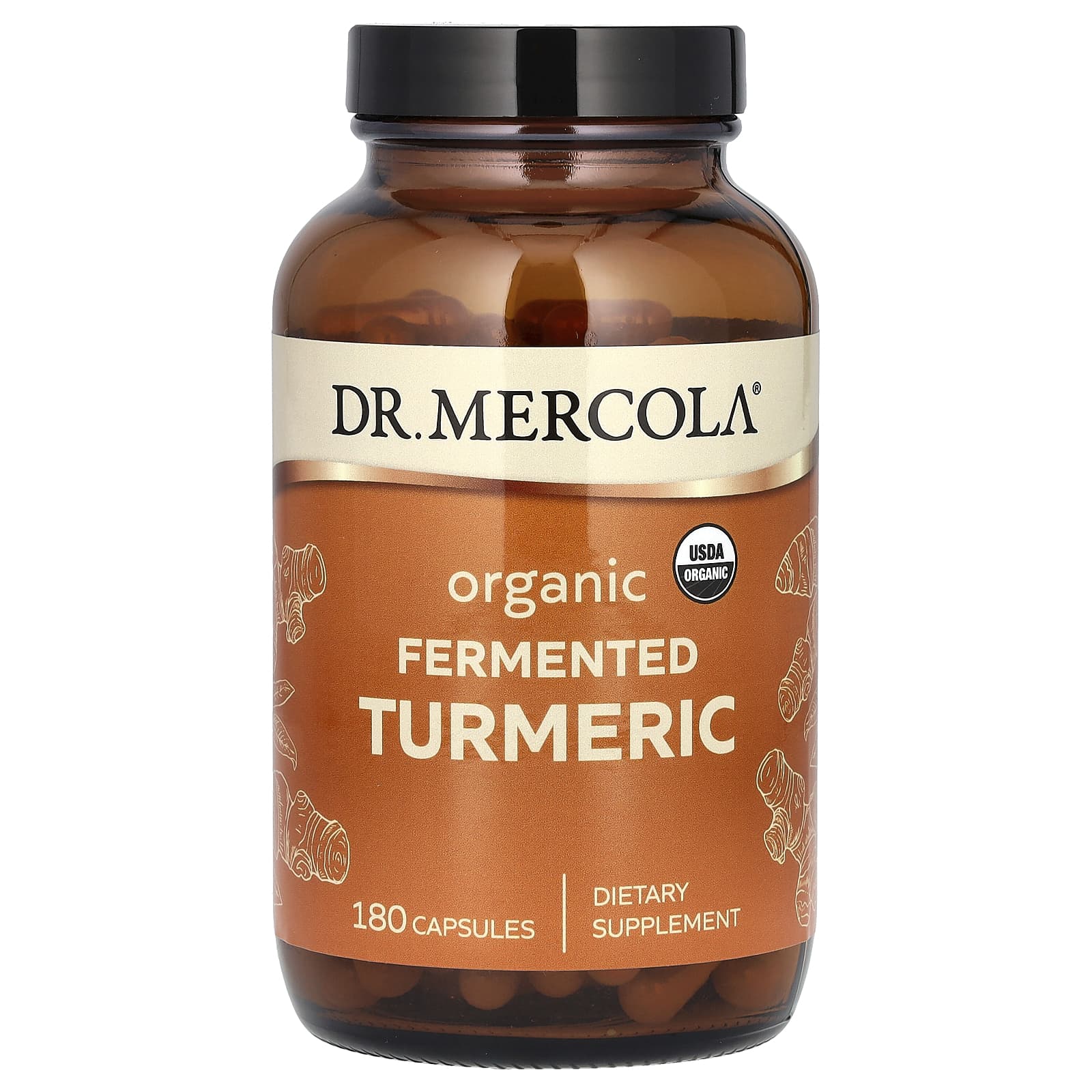 Dr. Mercola Organic Fermented Turmeric – 180 gélules — Tunisie