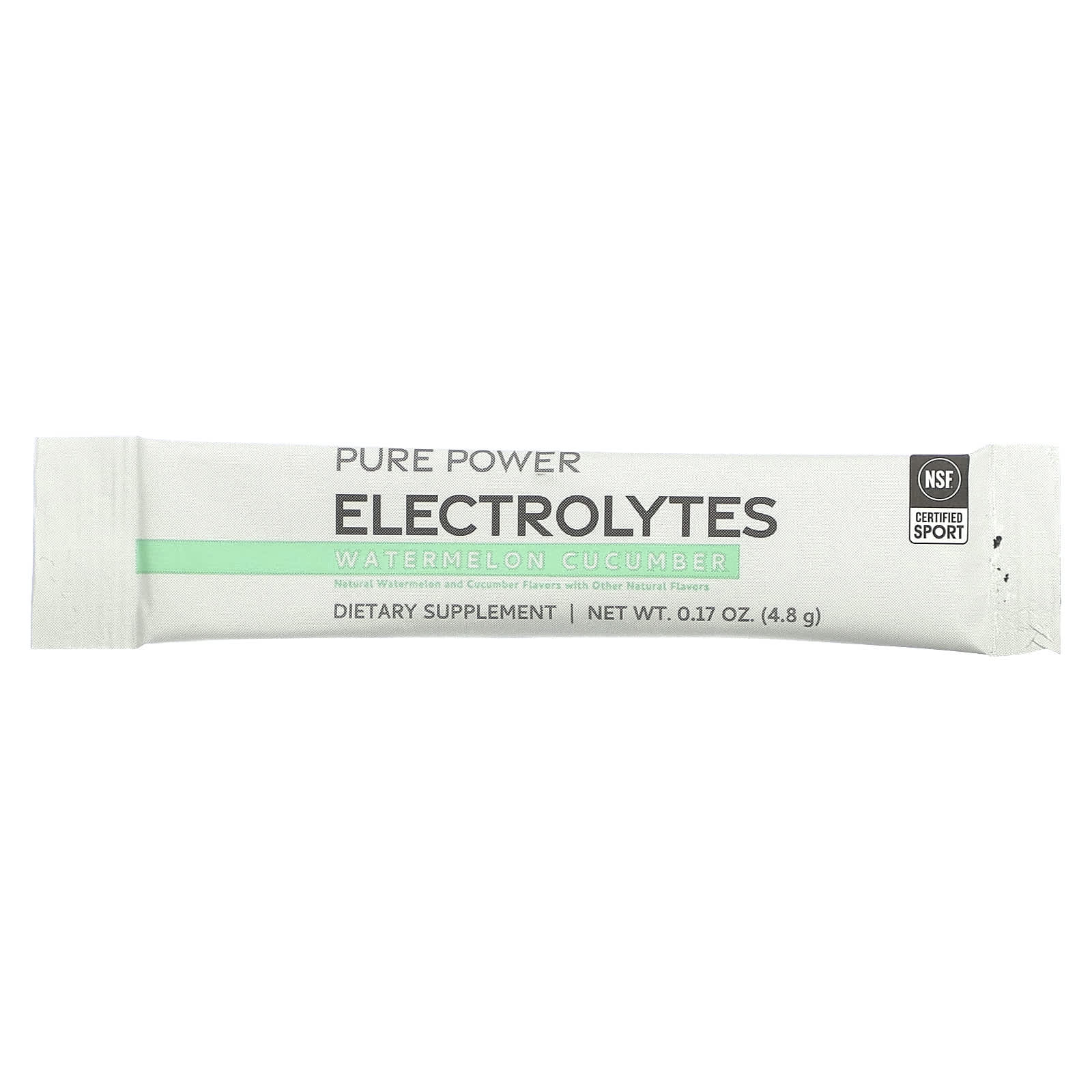 Dr. Mercola Pure Power, Electrolytes – Watermelon Cucumber – 145,6 g — étiquette 1