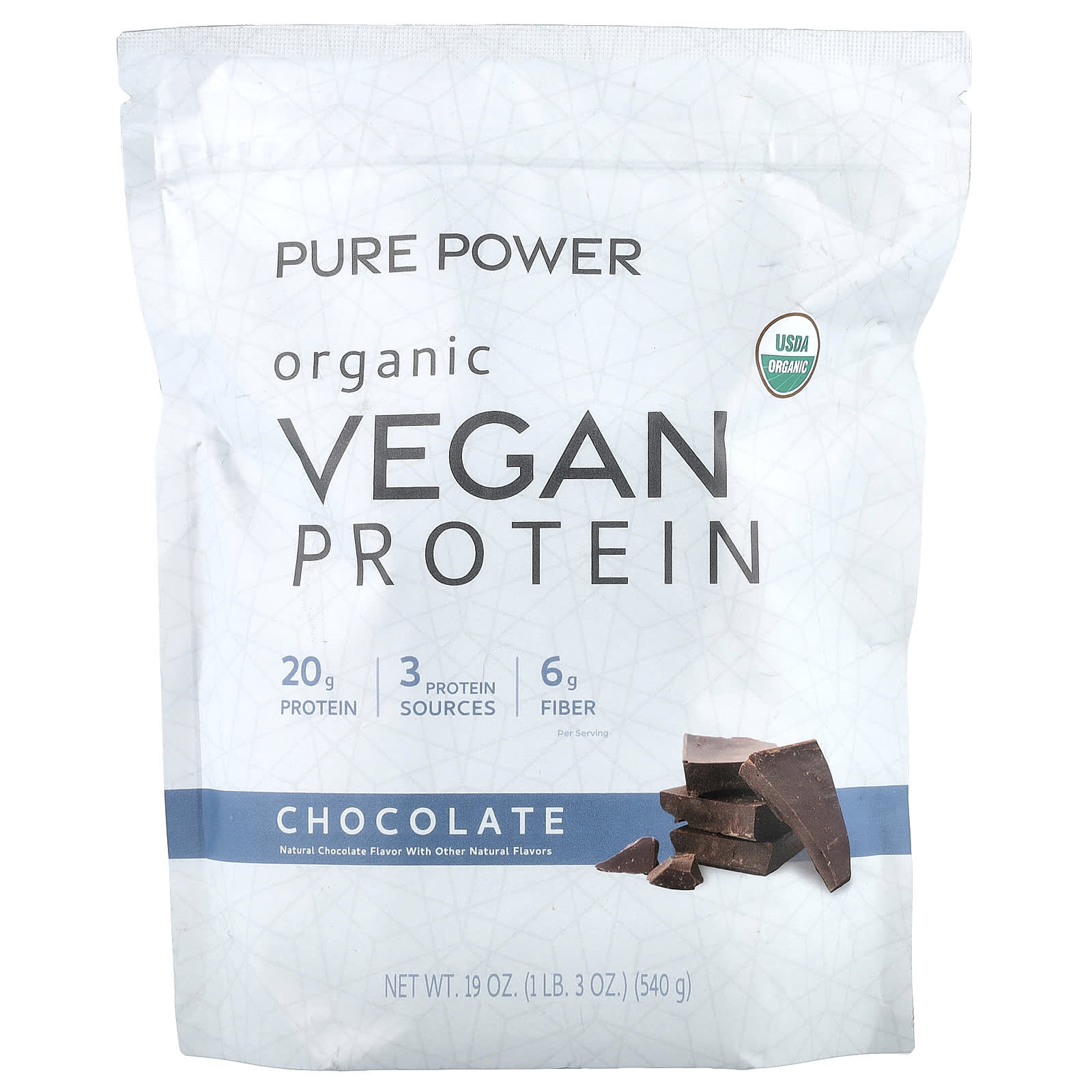 Dr. Mercola Pure Power, Organic Vegan Protein – Chocolate – 540 g — Tunisie