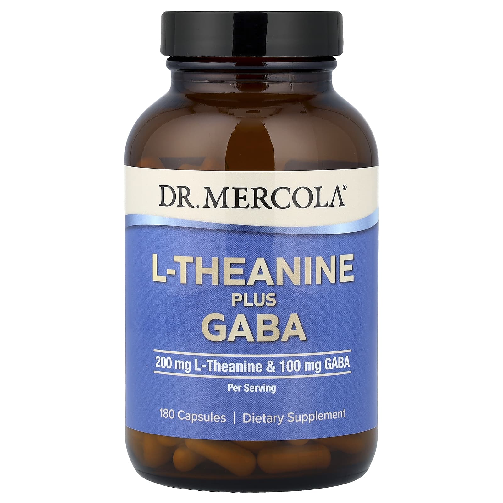 Dr. Mercola L-Theanine Plus GABA – 180 gélules — Tunisie