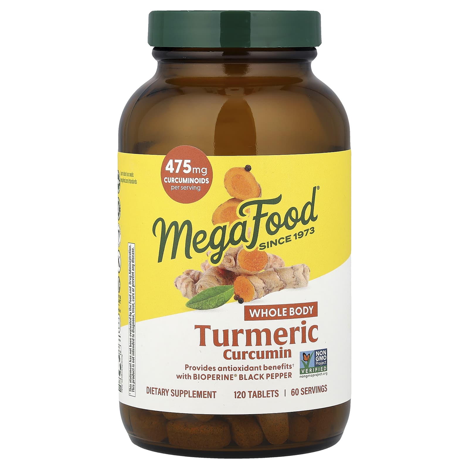 MegaFood Turmeric Curcumin, Whole Body – 120 comprimés — Tunisie
