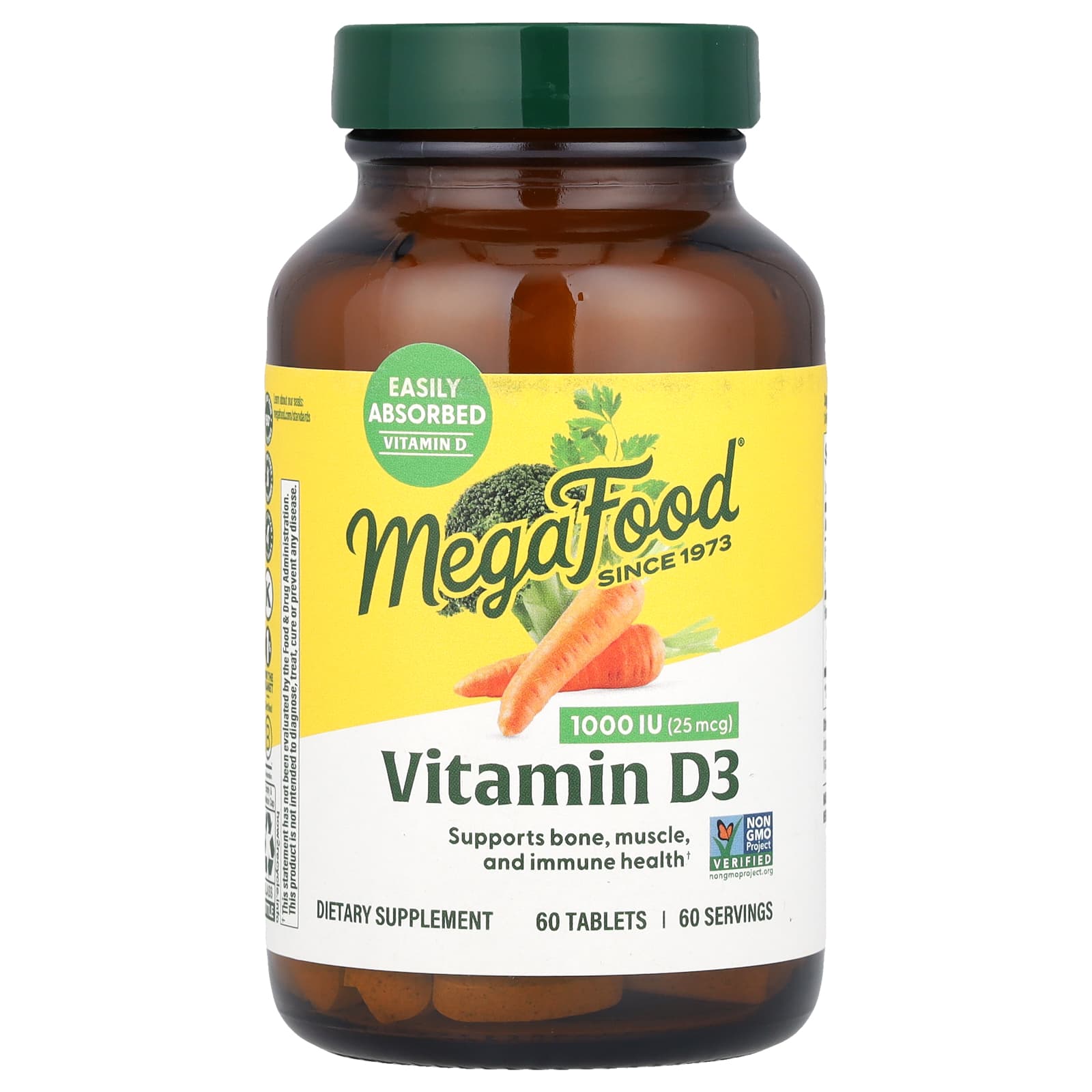 MegaFood Vitamin D3 – 25 µg – 60 comprimés — Tunisie