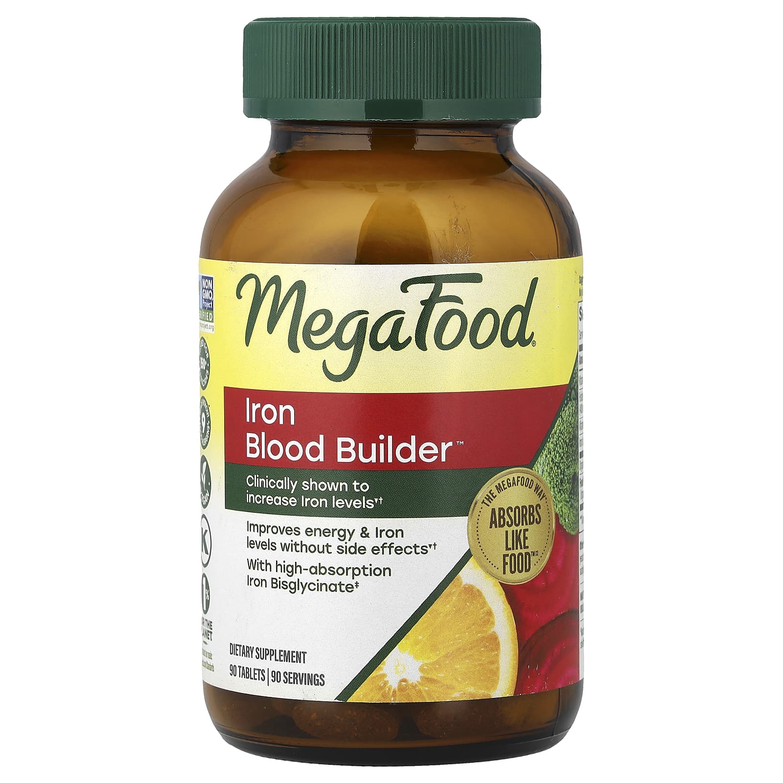 MegaFood Iron Blood Builder – 90 comprimés — Tunisie