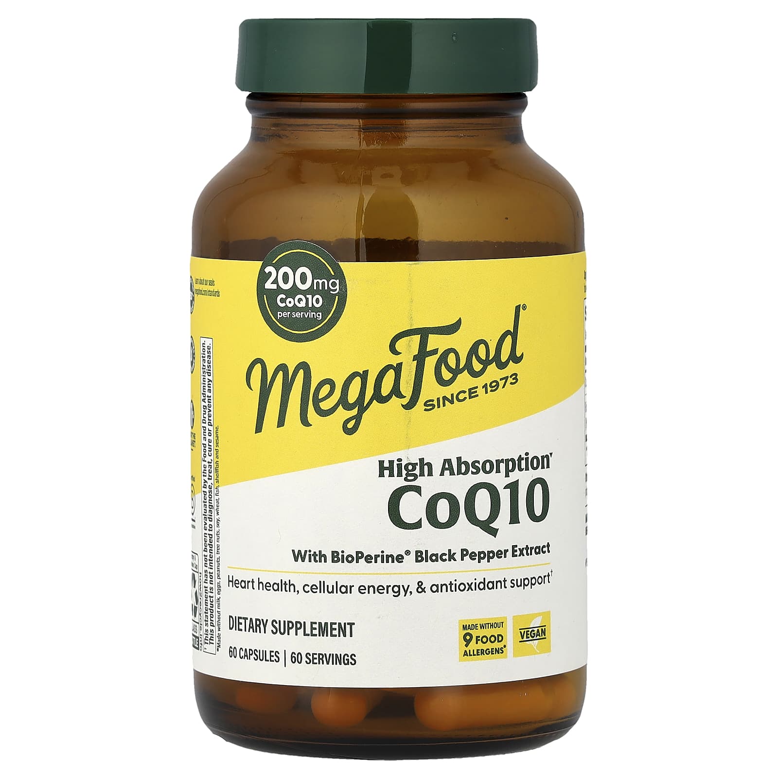 MegaFood CoQ10 With BioPerine Black Pepper Extract – 60 gélules — Tunisie