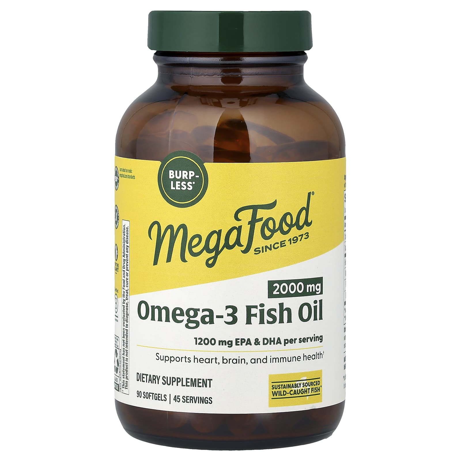 MegaFood Omega3 Fish Oil – 90 capsules molles — Tunisie