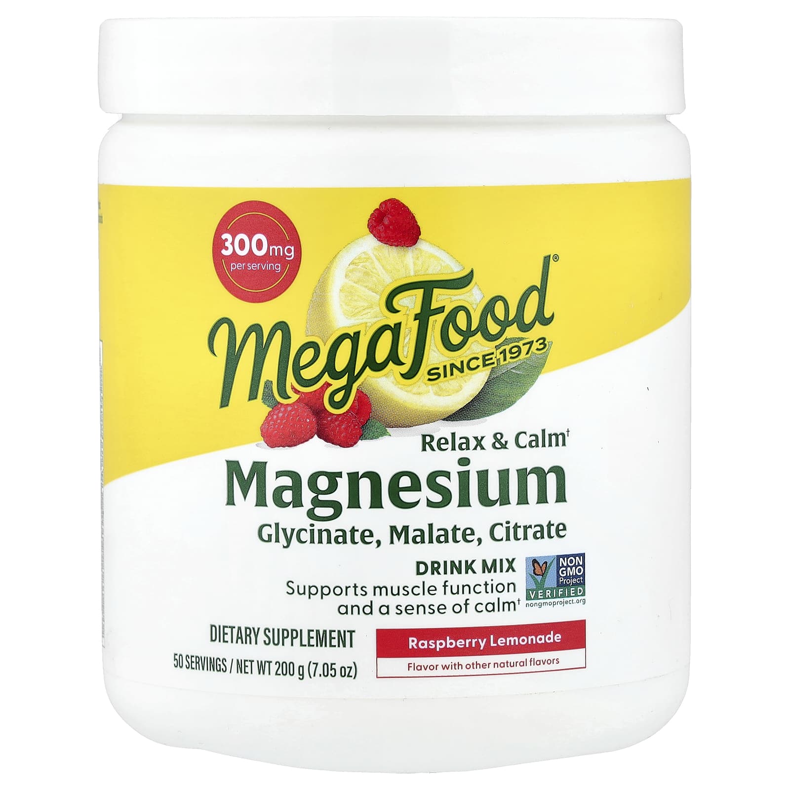 MegaFood Relax & Calm Magnesium, Drink Mix – Raspberry Lemonade – 200 g — Tunisie