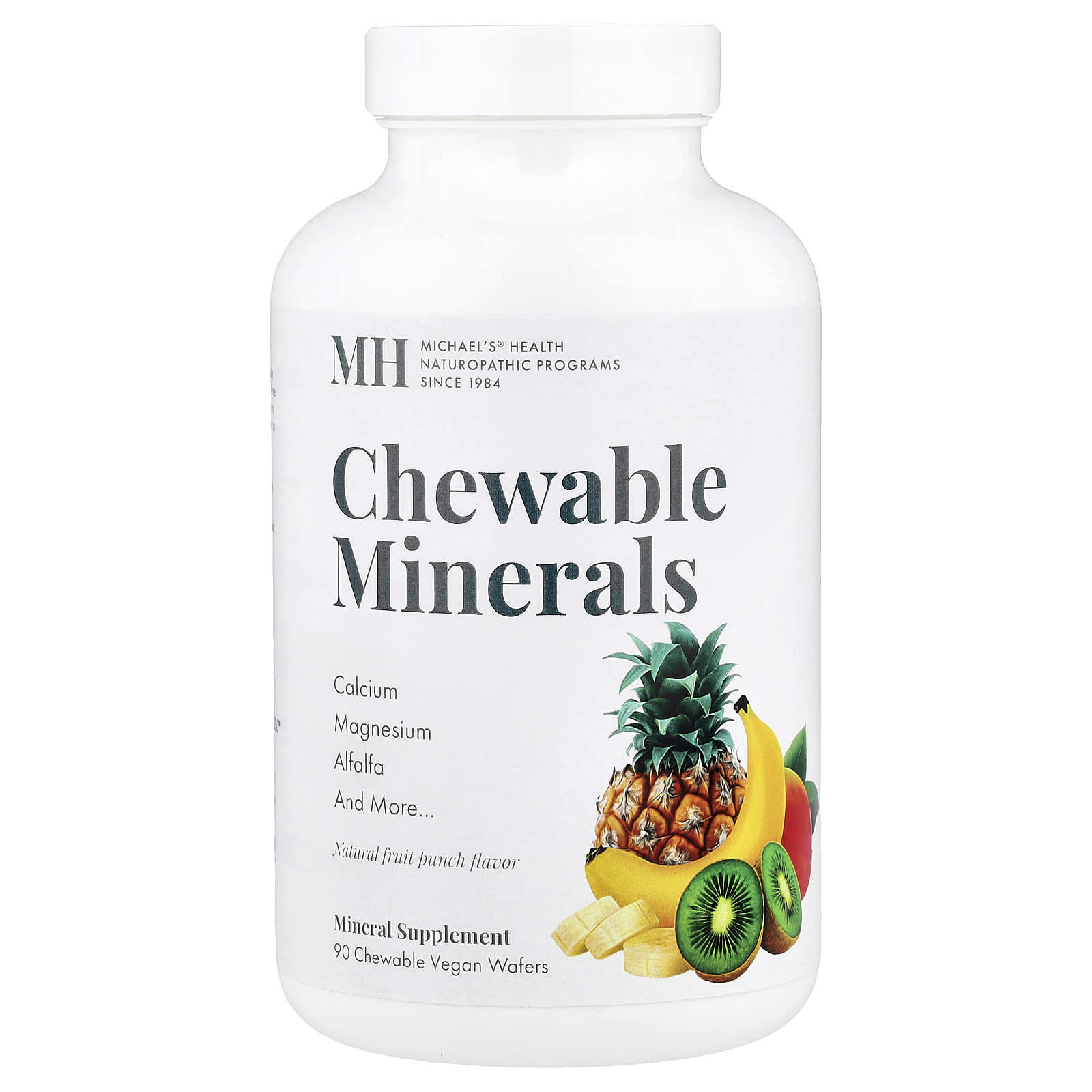 Michael's Health Chewable Minerals, 90 Chewable Vegan Wafers – Natural Fruit Punch — Tunisie
